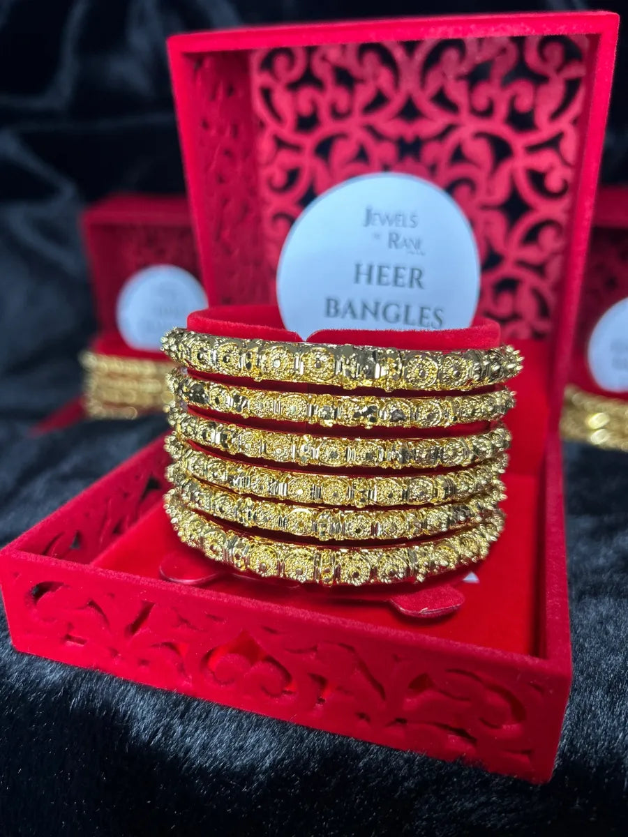 24crt Gold Plated Bangles - Jewelsbyrani
