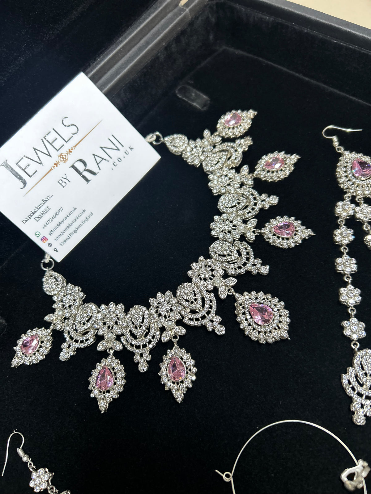 Trending, Baby Pink & Silver Statement Set Style 5207