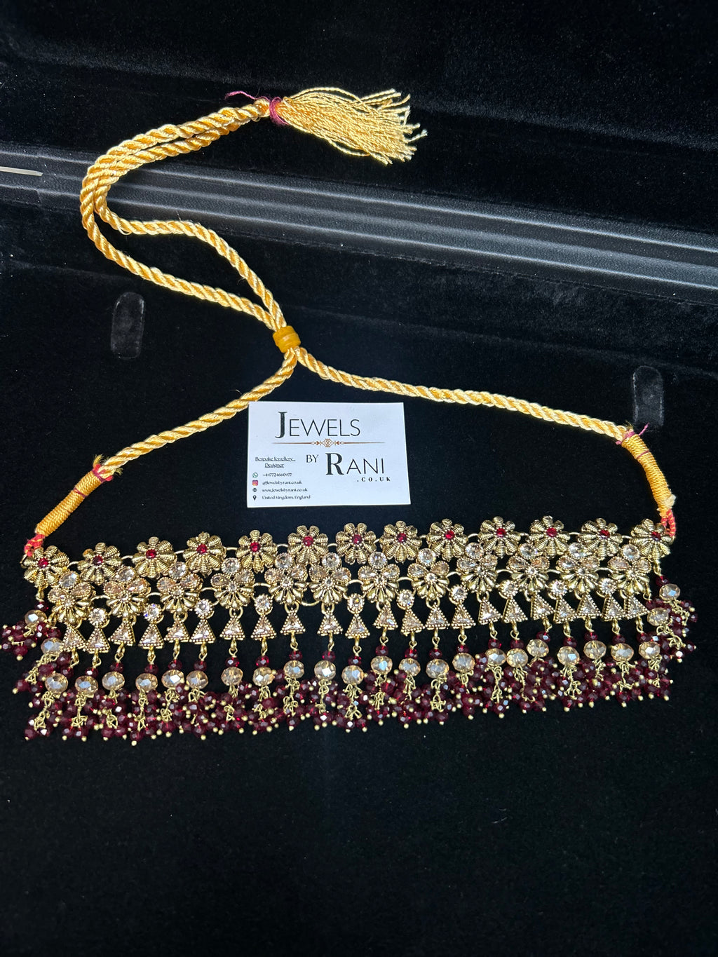 Bridal Maroon Choker ONLY