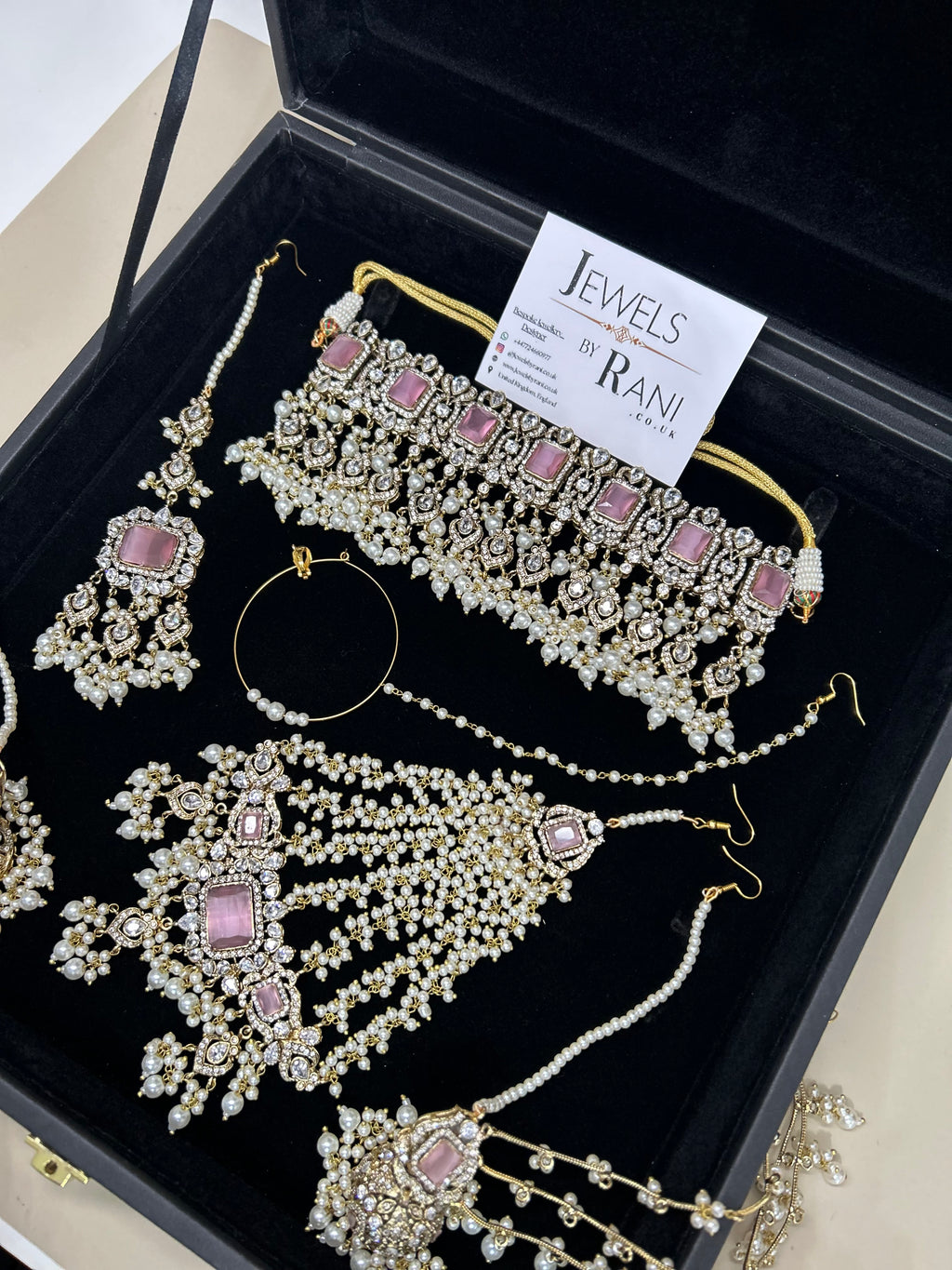 Pre Order - 2026 Collection | Pink and White Choker Set + Saharas