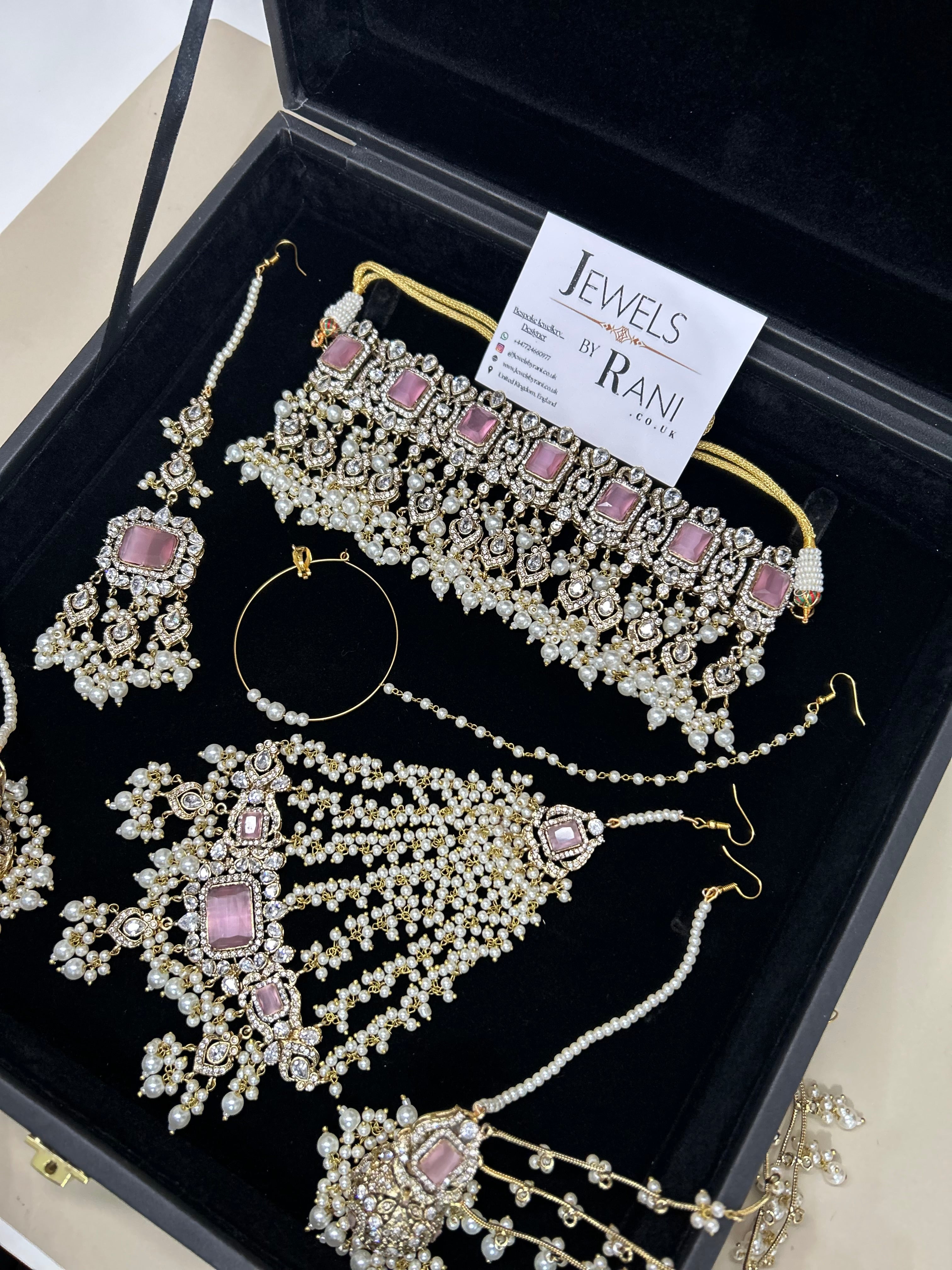 Pre Order - 2026 Collection | Pink and White Choker Set + Saharas