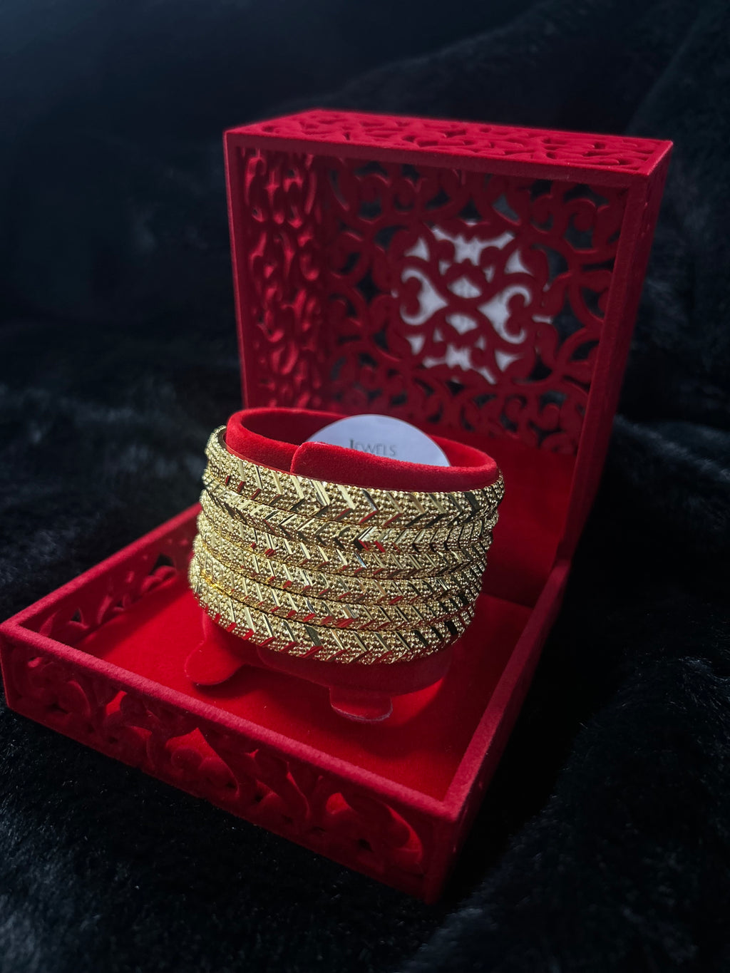 Gold Finish - Noorani Gold Plated - 6 Bangles