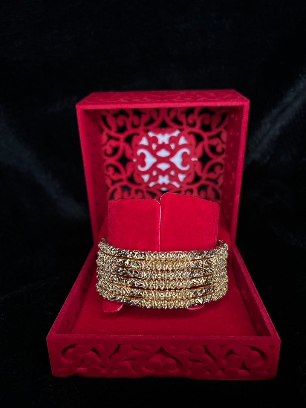 Antique Gold - Ishq e Sona Bangles - Gold Plated - 6 Bangles