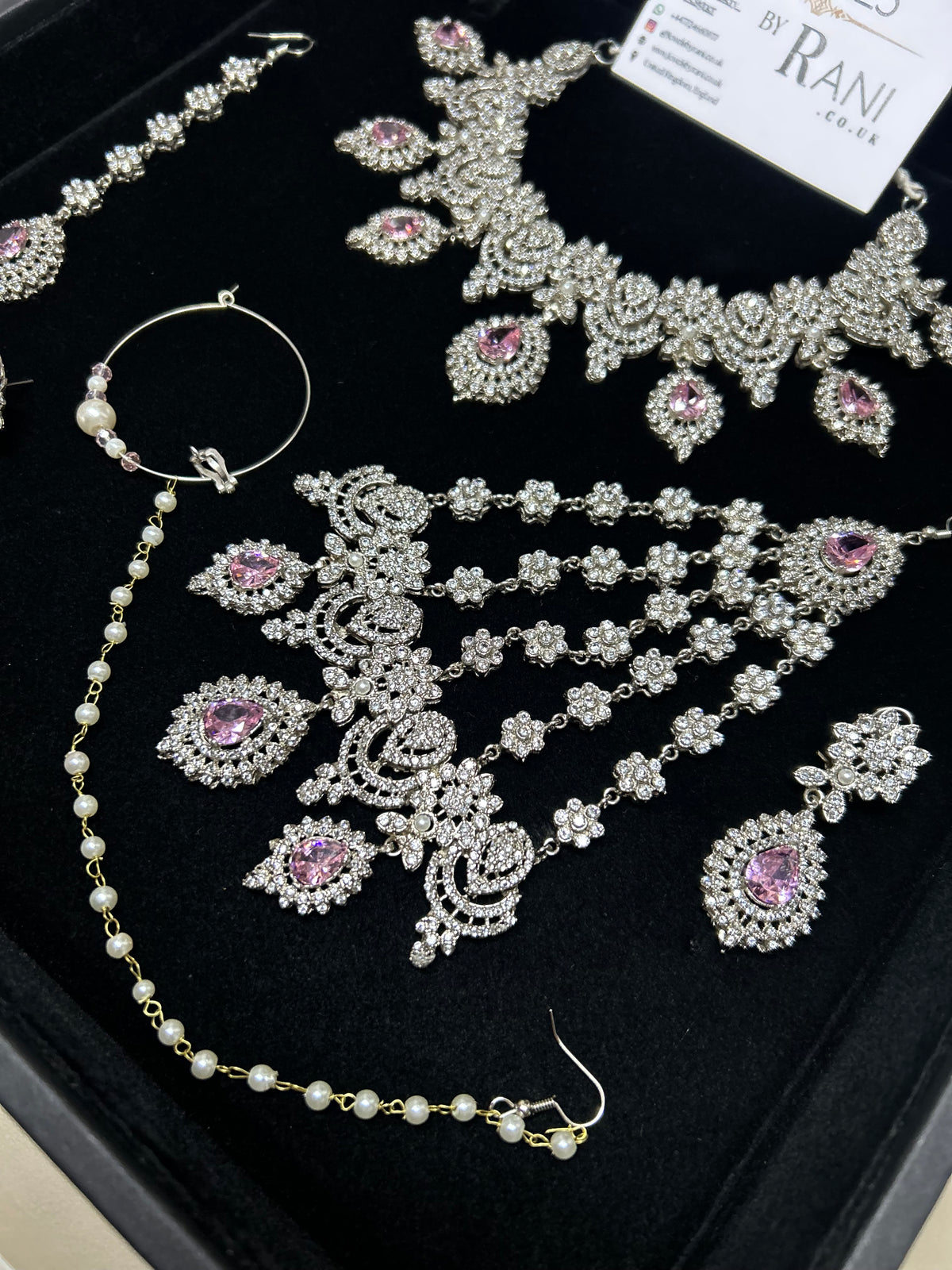 Trending, Baby Pink & Silver Statement Set Style 5207