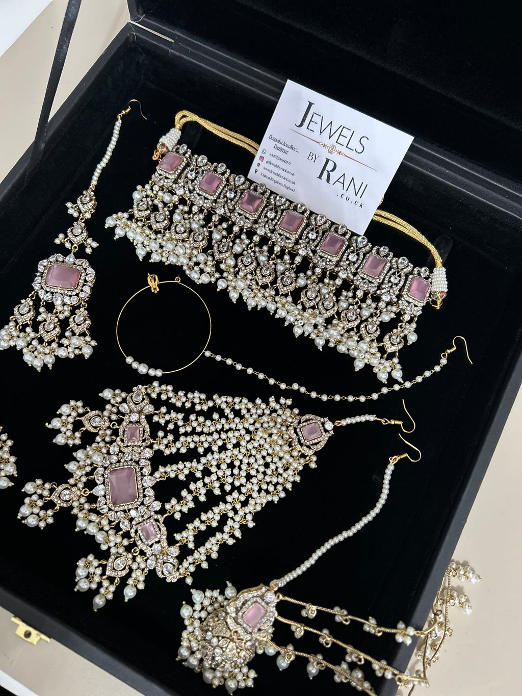 Pre Order - 2026 Collection | Pink and White Choker Set + Saharas