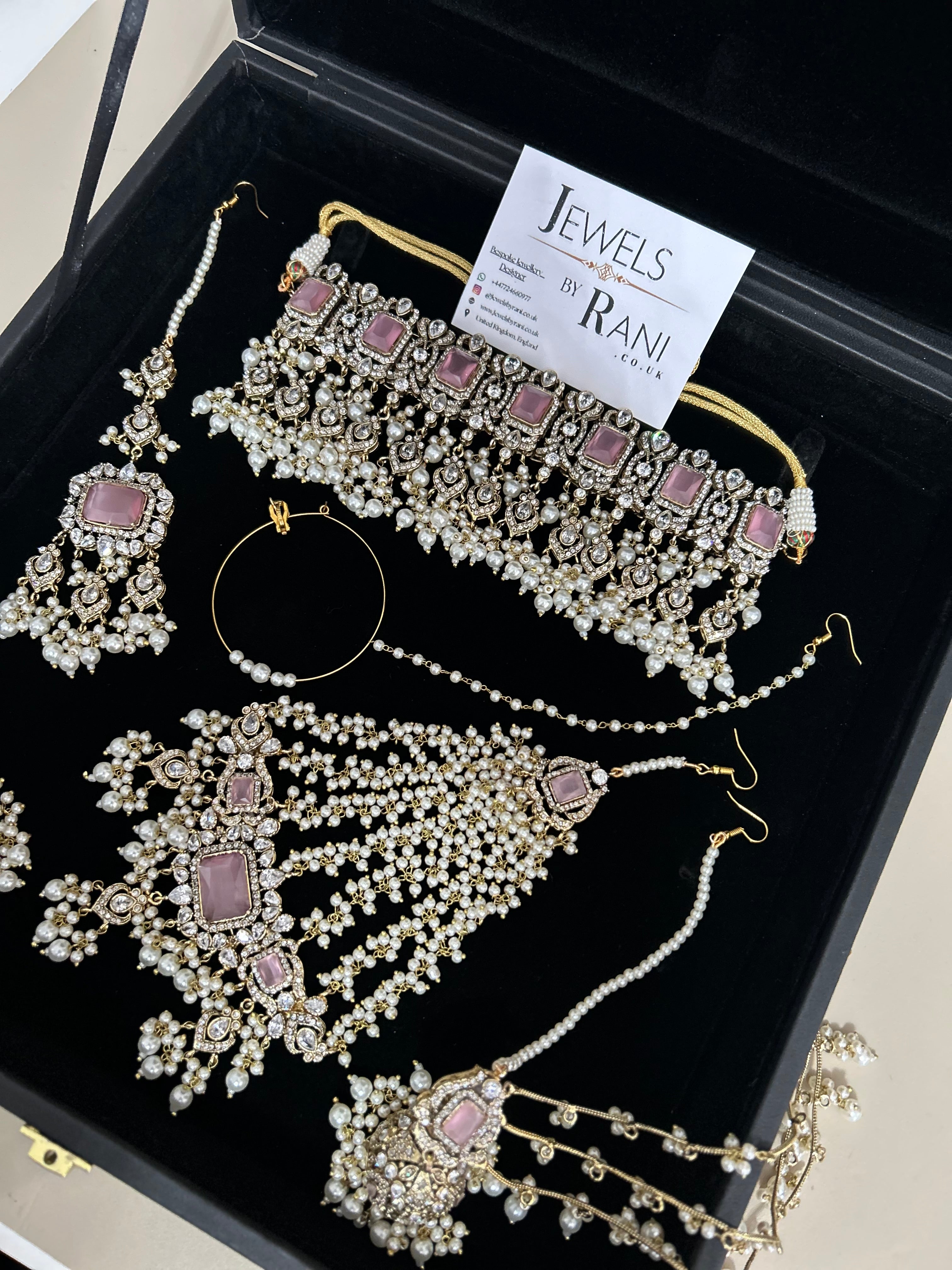 Pre Order - 2026 Collection | Pink and White Choker Set + Saharas