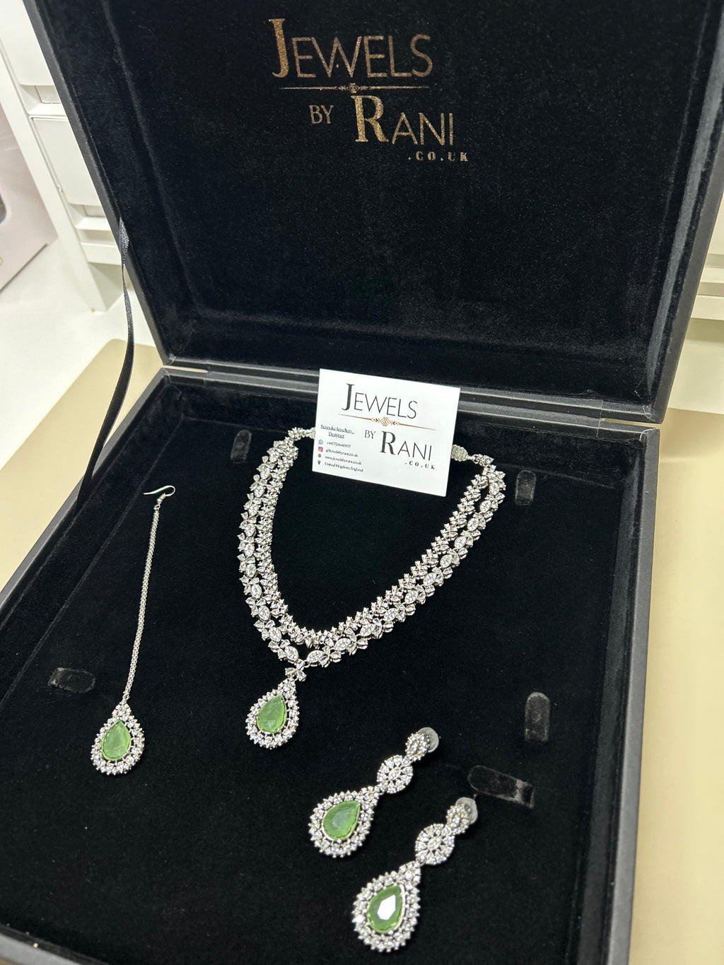 Pre Order 6 Weeks - Beautiful Sage Green / Bridal Jewellery Set