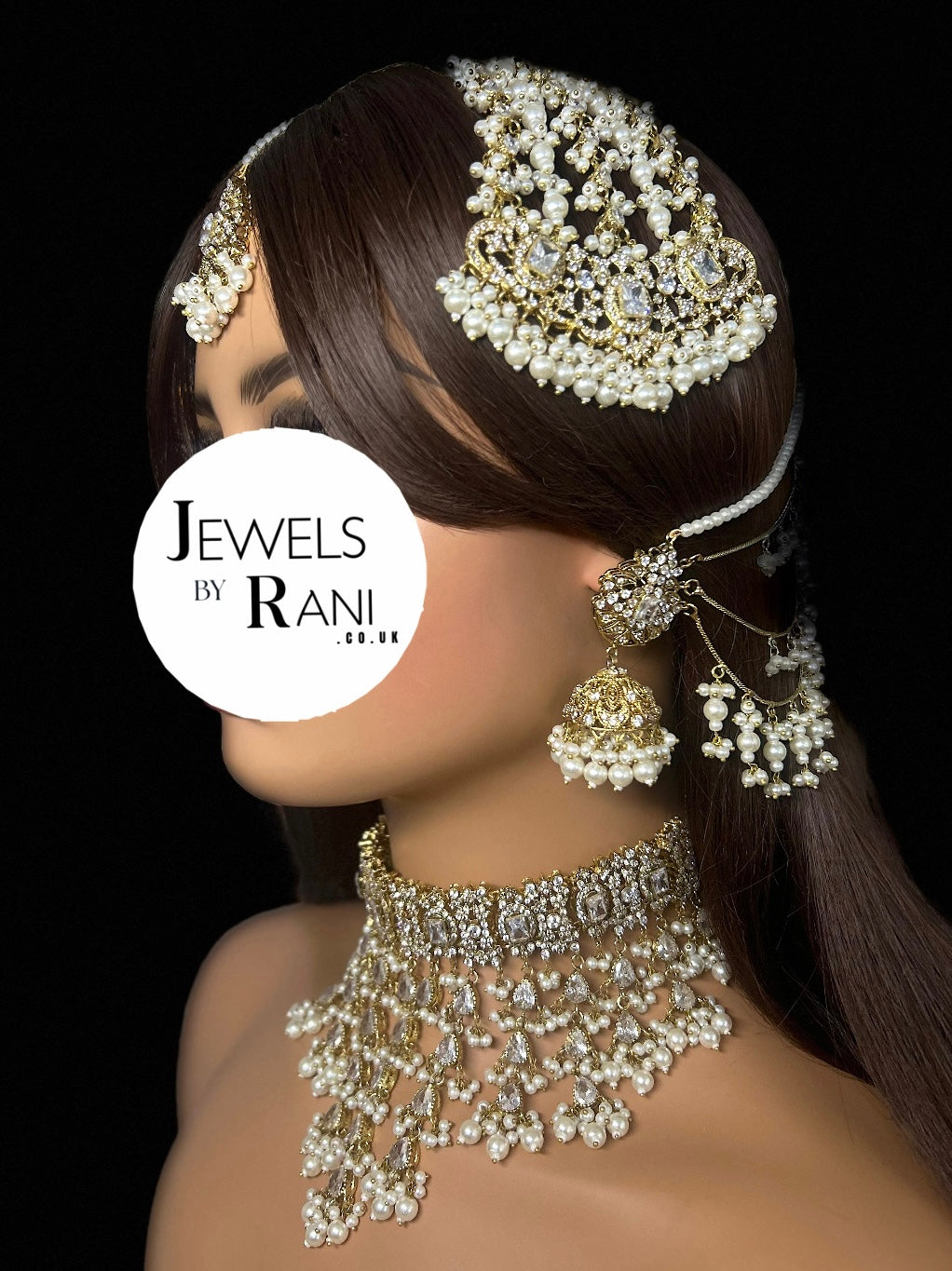 Set 1 - 2026 Gold and White Pearly Dangle Necklace