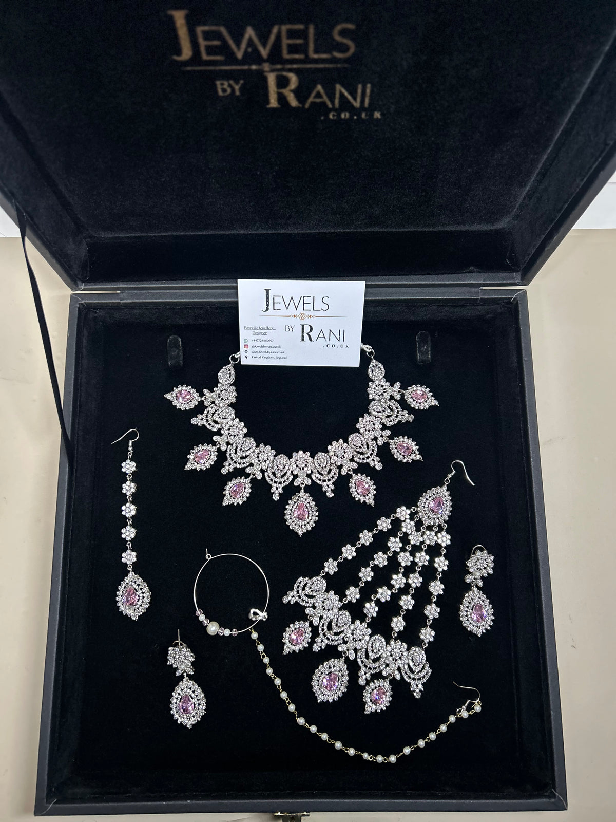 Trending, Baby Pink & Silver Statement Set Style 5207
