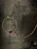 Maroon Bridal Nose Ring Nathli Nose Hoop | Design 8