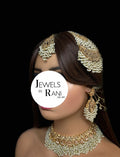 Pearly White & Gold Bridal Jewellery Set Style 429