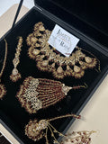 Style 3 - New Maroon and Gold Bridal Jewellery Set