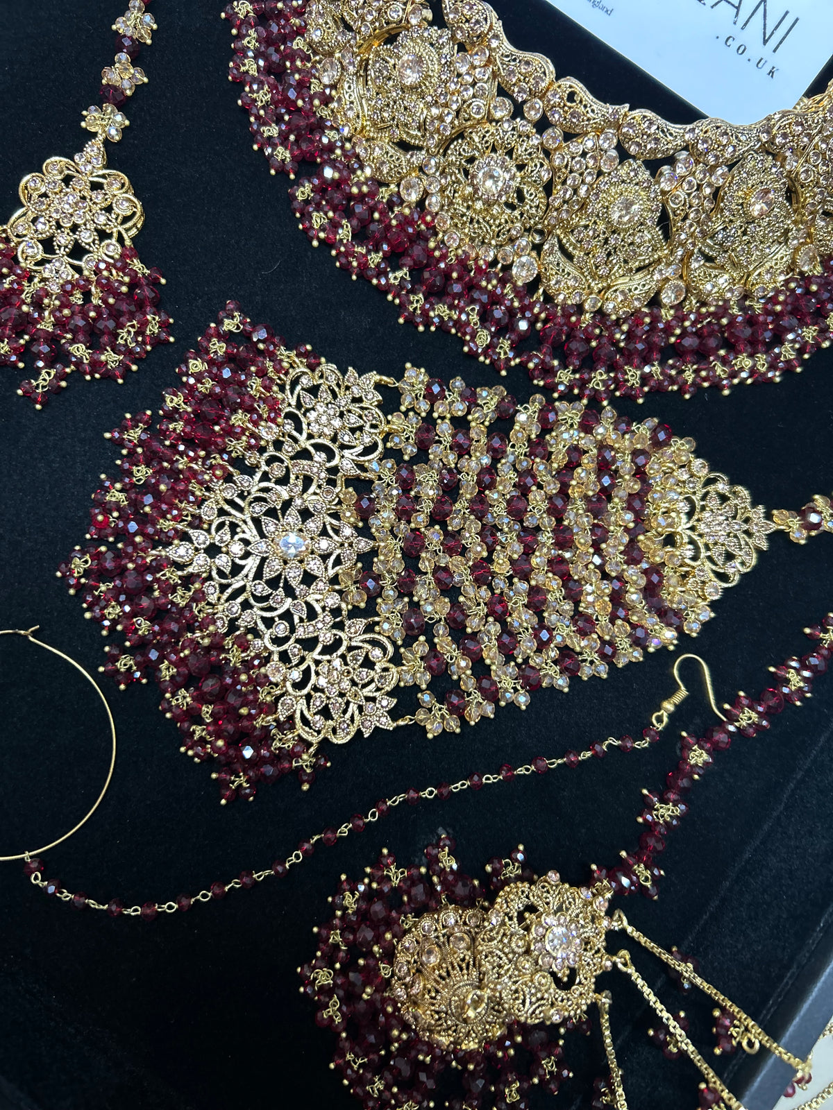 Trending Maroon Full Bridal Jewellery Set/ Style 385