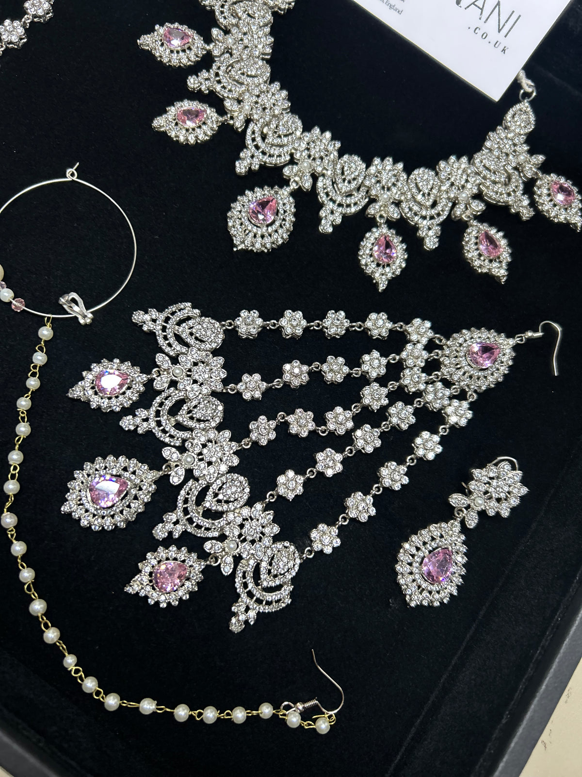 Trending, Baby Pink & Silver Statement Set Style 5207