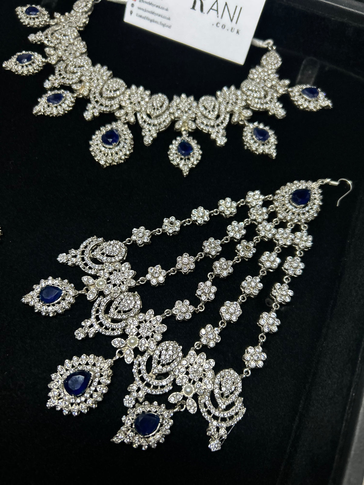 Trending, Royal Blue & Silver Statement Set Style 5207