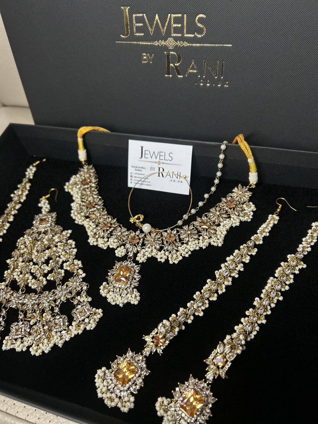 Stunning White and Gold Statement Set | Walima Set