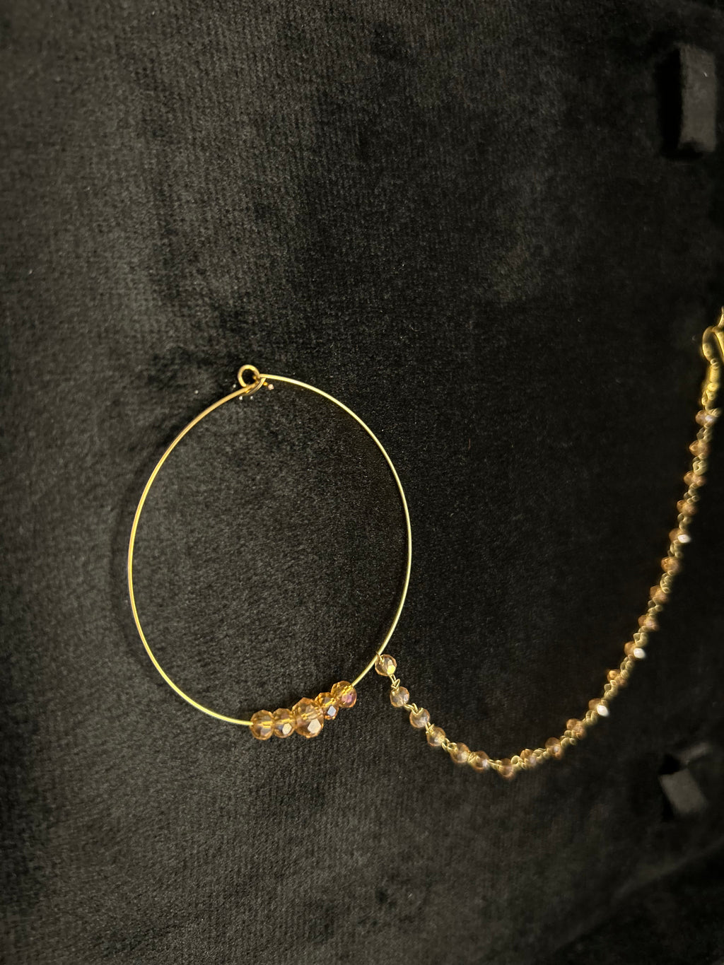 Gold Bridal Nose Ring Nathli Nose Hoop | Design 12