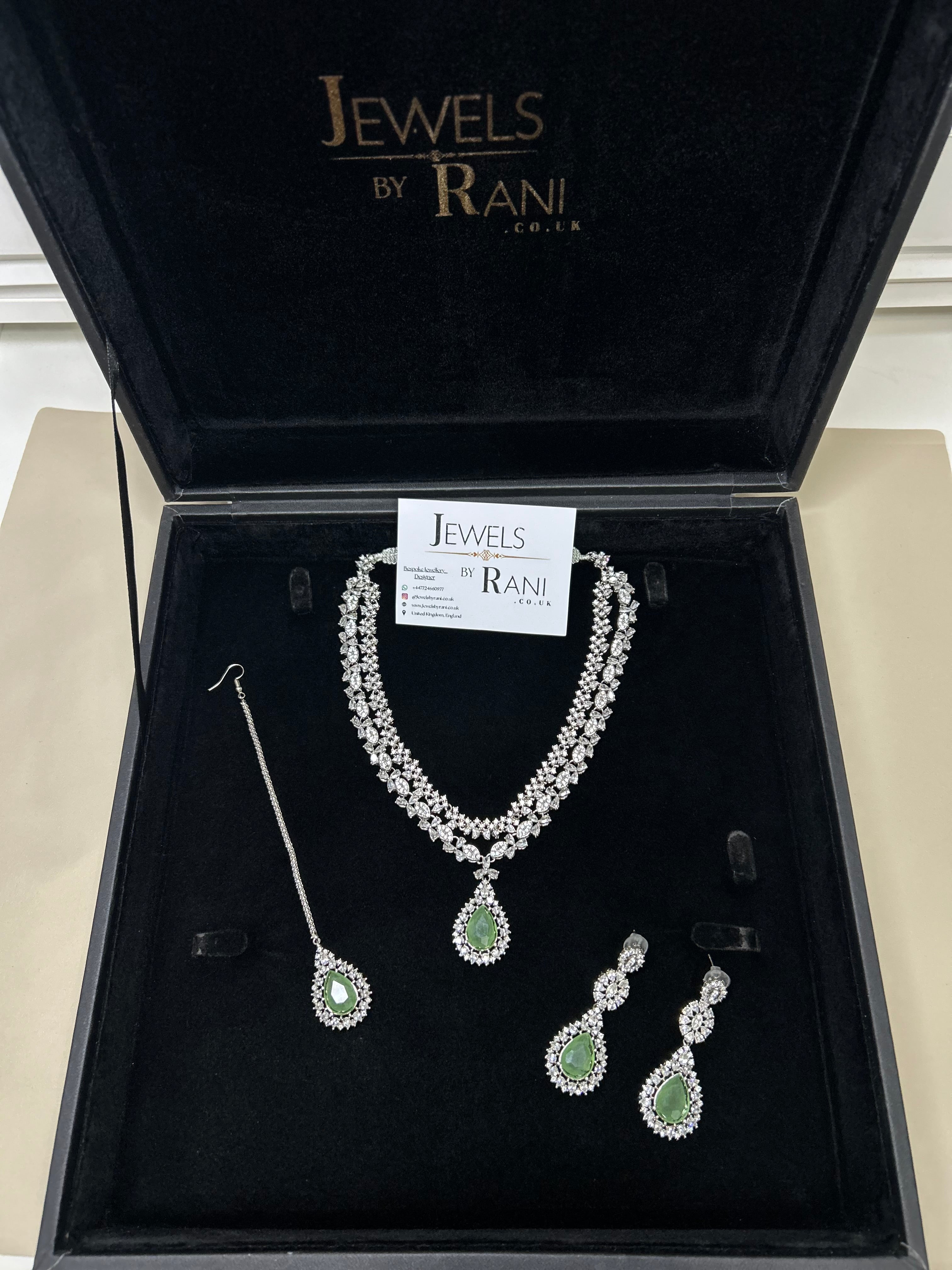 Pre Order 6 Weeks - Beautiful Sage Green / Bridal Jewellery Set