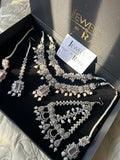 Pearly, Pink, white and Silver Choker and Necklace Set Style 5202