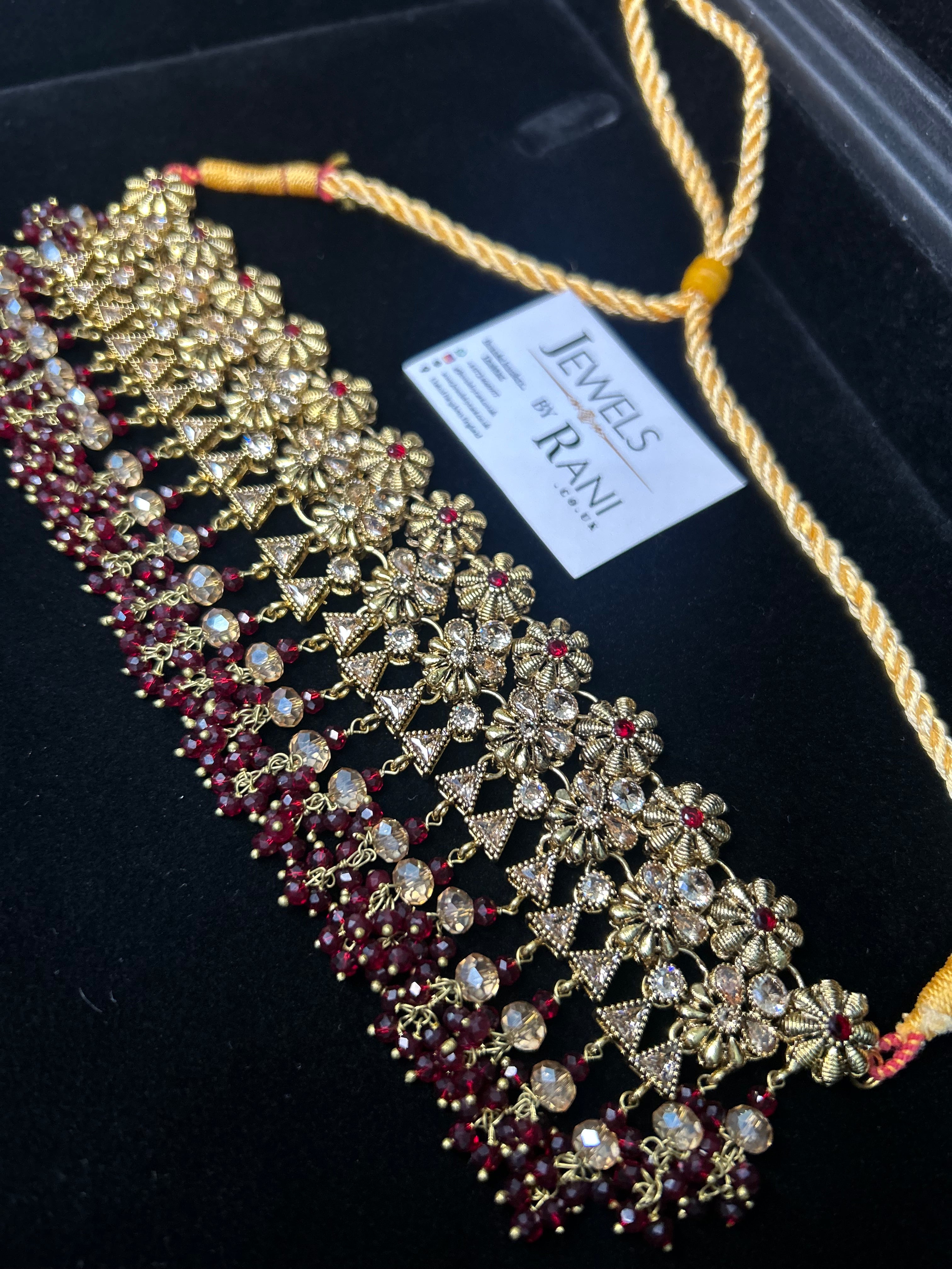 Bridal Maroon Choker ONLY