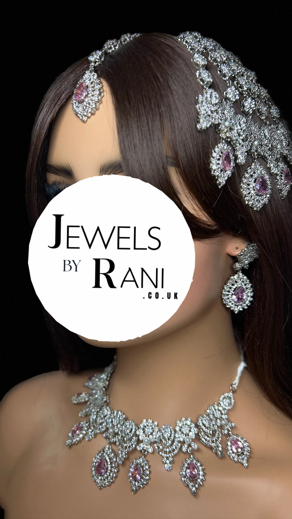 Trending, Baby Pink & Silver Statement Set Style 5207