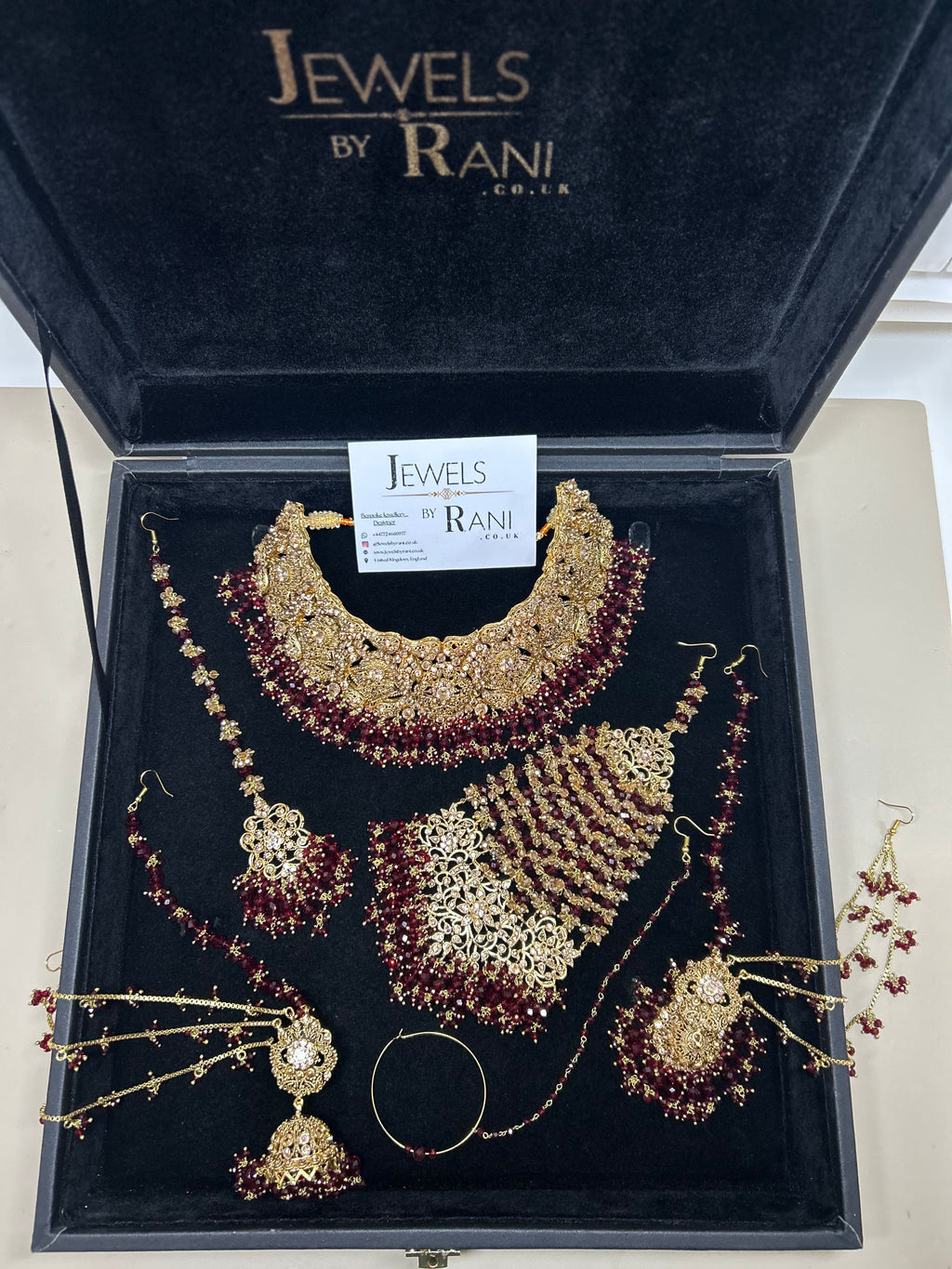 Trending Maroon Full Bridal Jewellery Set/ Style 385