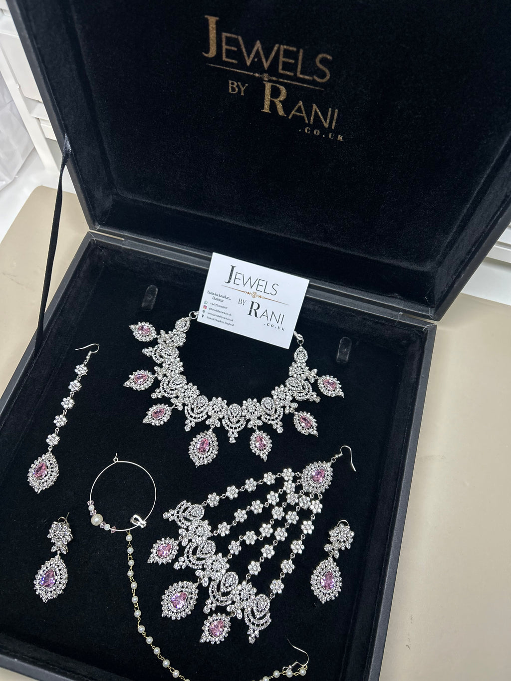 Trending, Baby Pink & Silver Statement Set Style 5207