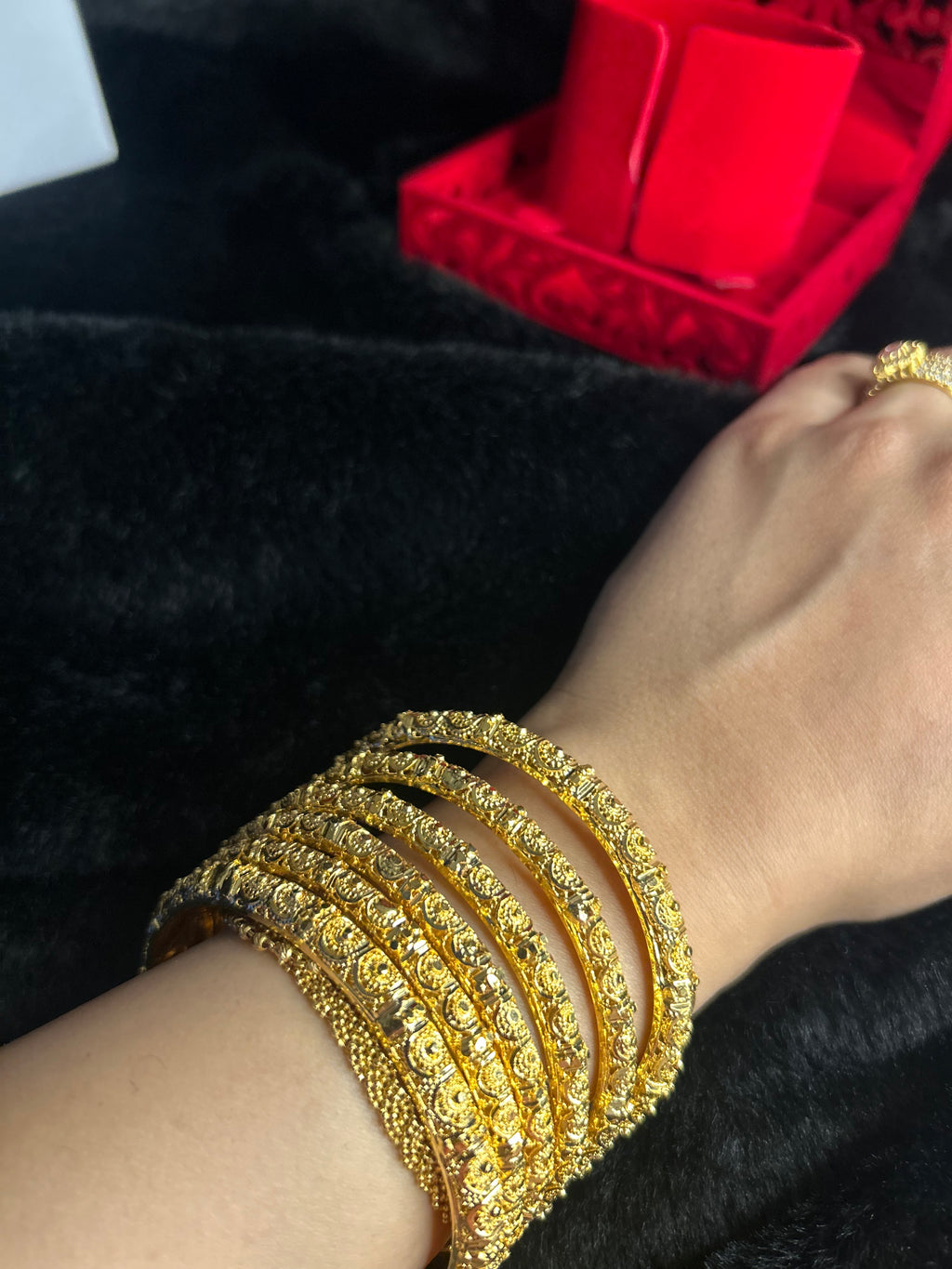 Gold Finish - Heer Bangles - Gold Plated - 6 Bangles