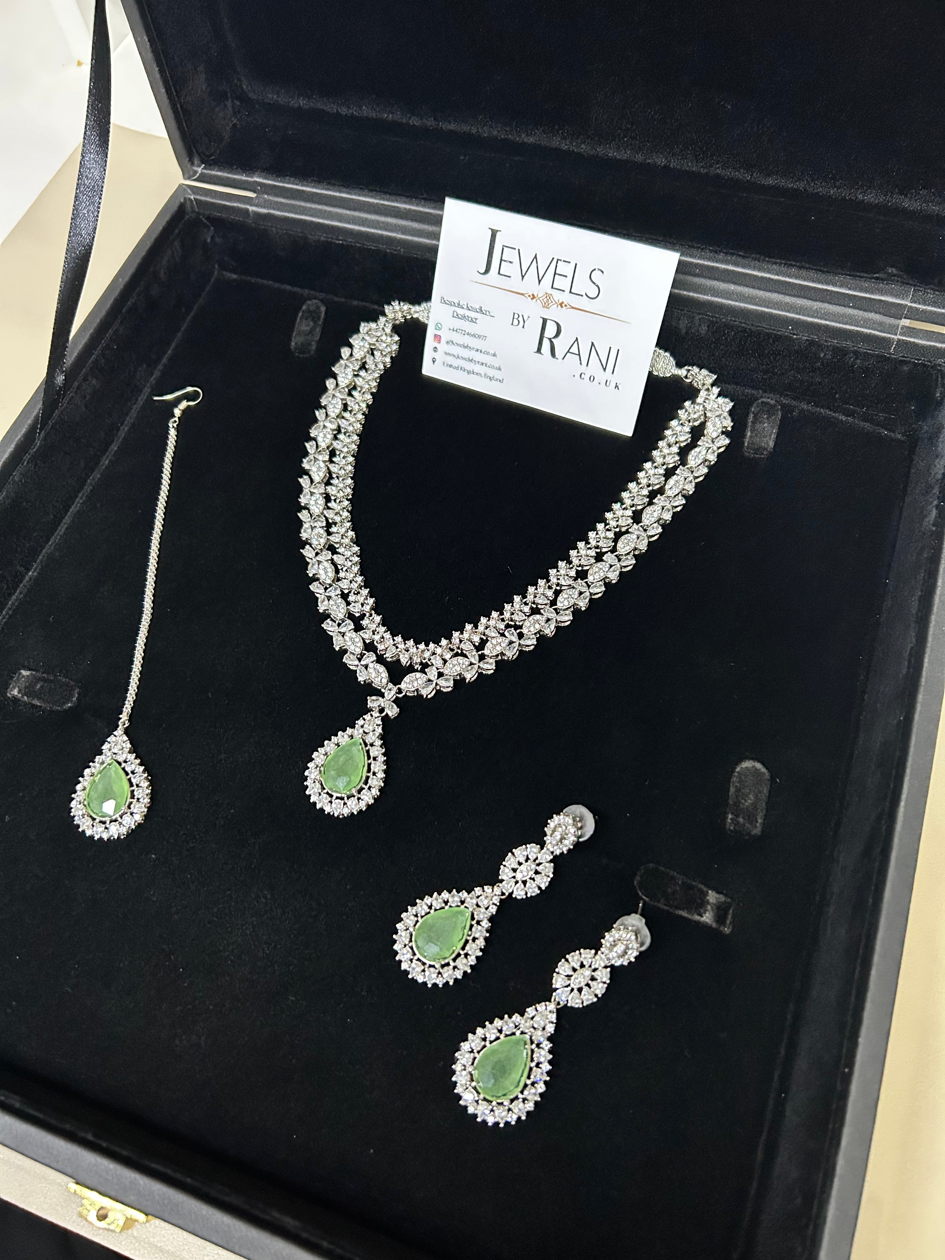 Pre Order 6 Weeks - Beautiful Sage Green / Bridal Jewellery Set
