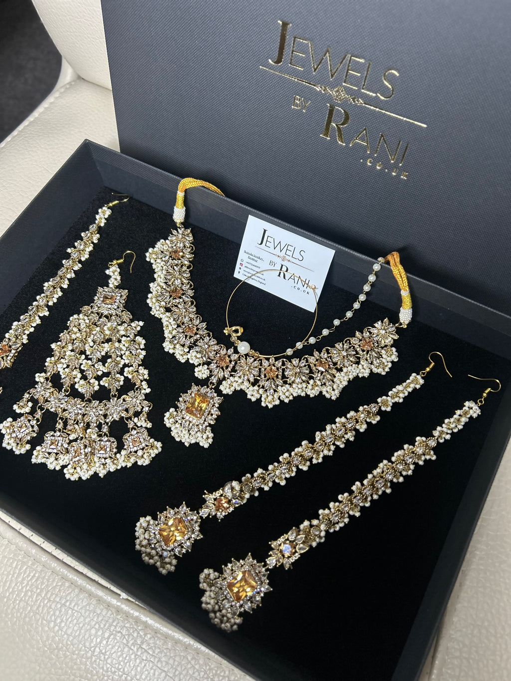 Stunning White and Gold Statement Set | Walima Set