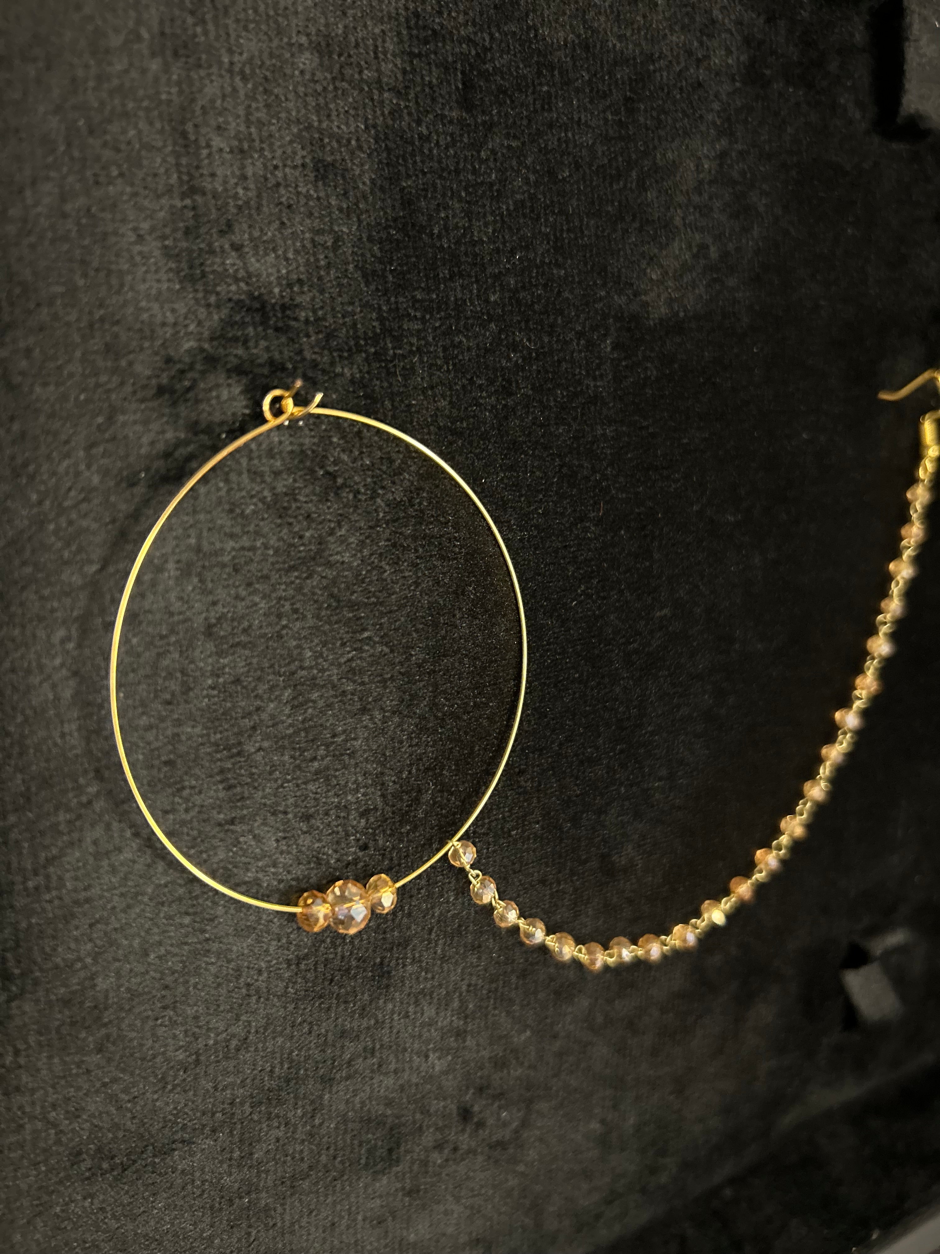 Gorgeous Gold Bridal Nose Ring Nathli Nose Hoop | Design 14