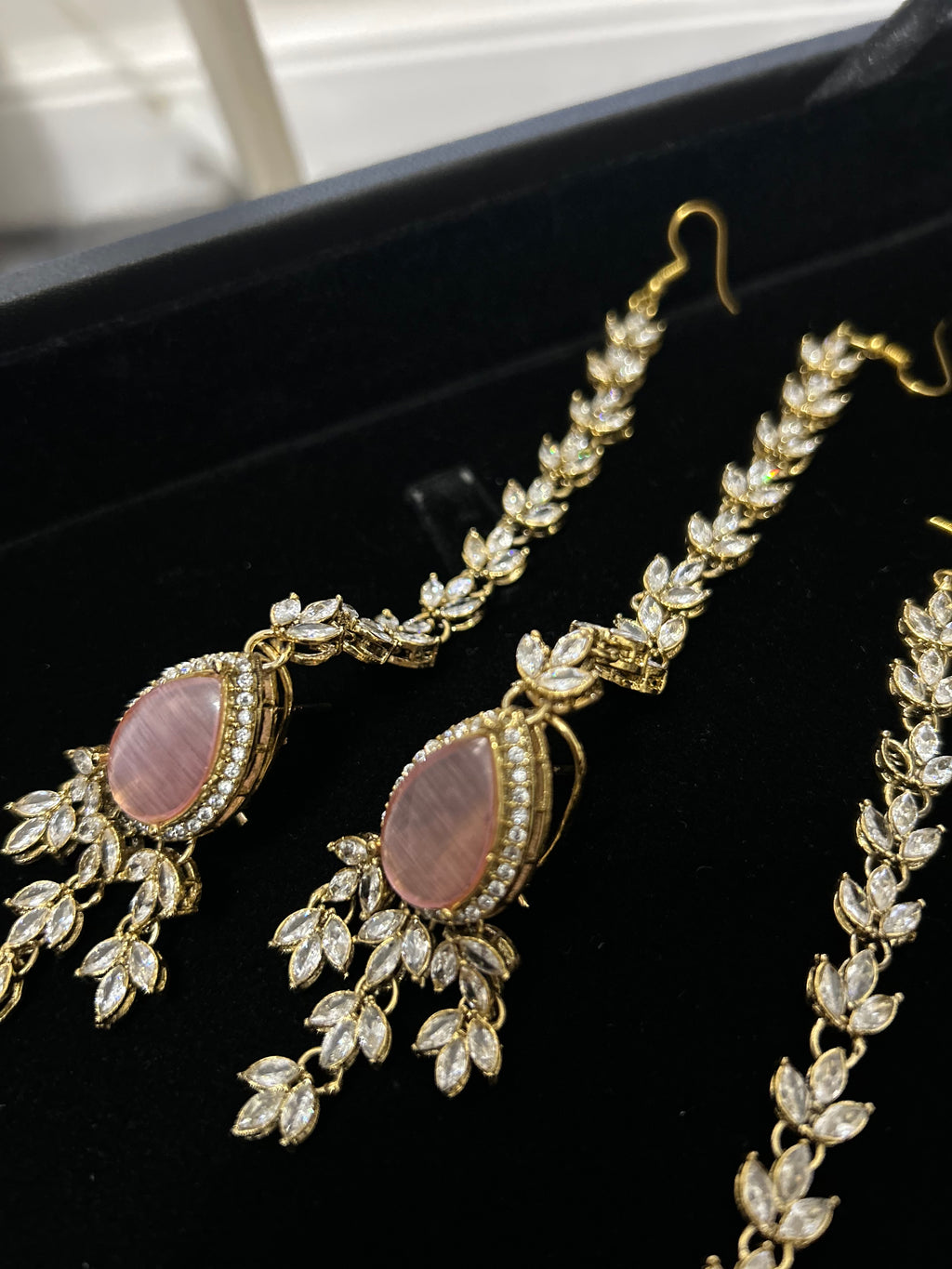24crt Gold Plated - Beautiful Pink Statement Set