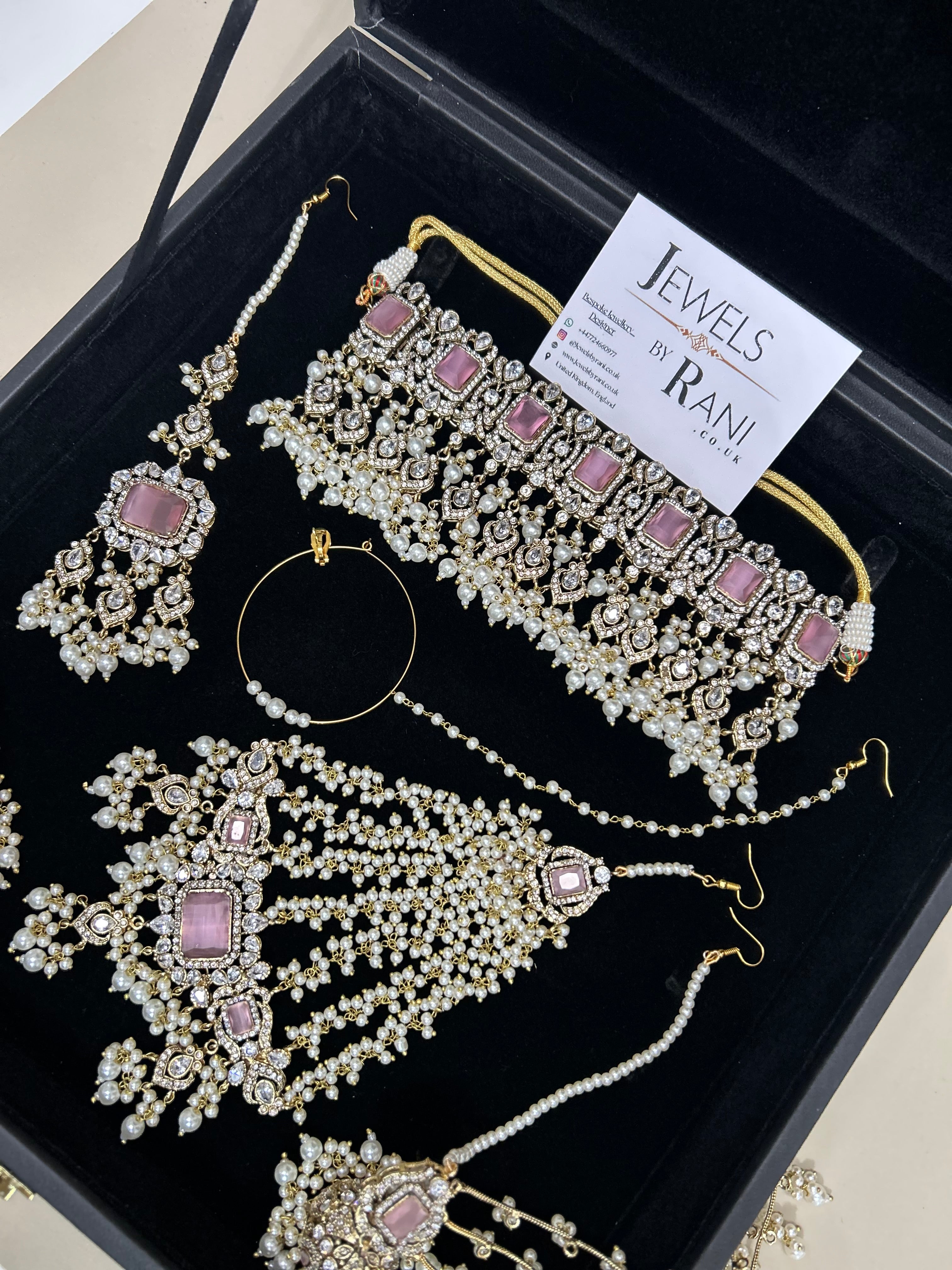 Pre Order - 2026 Collection | Pink and White Choker Set + Saharas