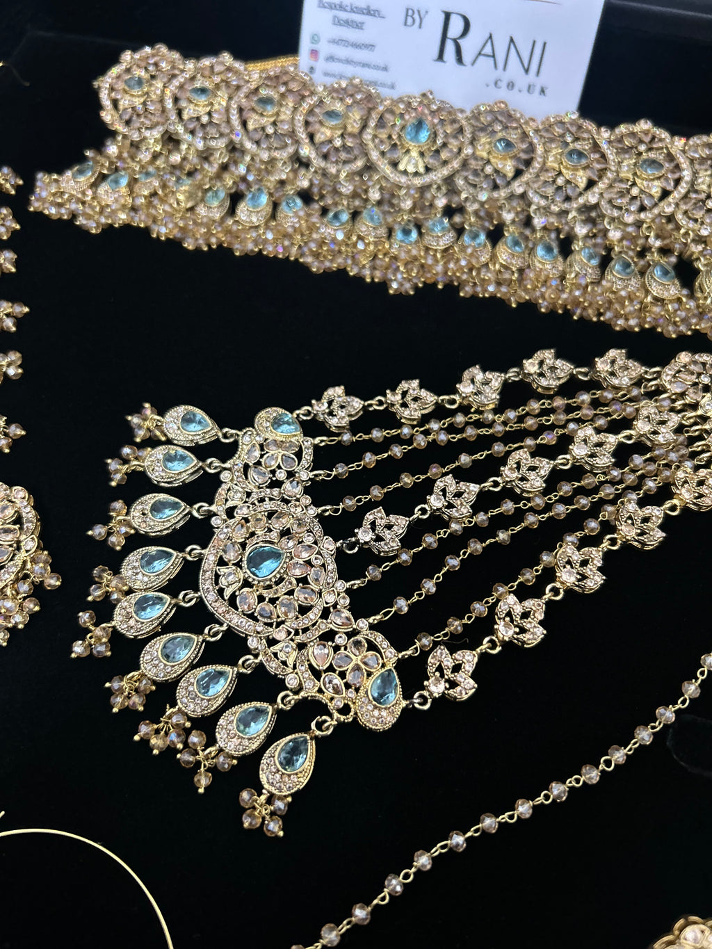 Pre Order 6 Weeks - Blue and Gold Choker Set