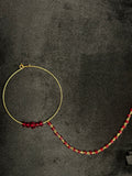 Deep Red Bridal Nose Ring Nathli Nose Hoop | Design 16