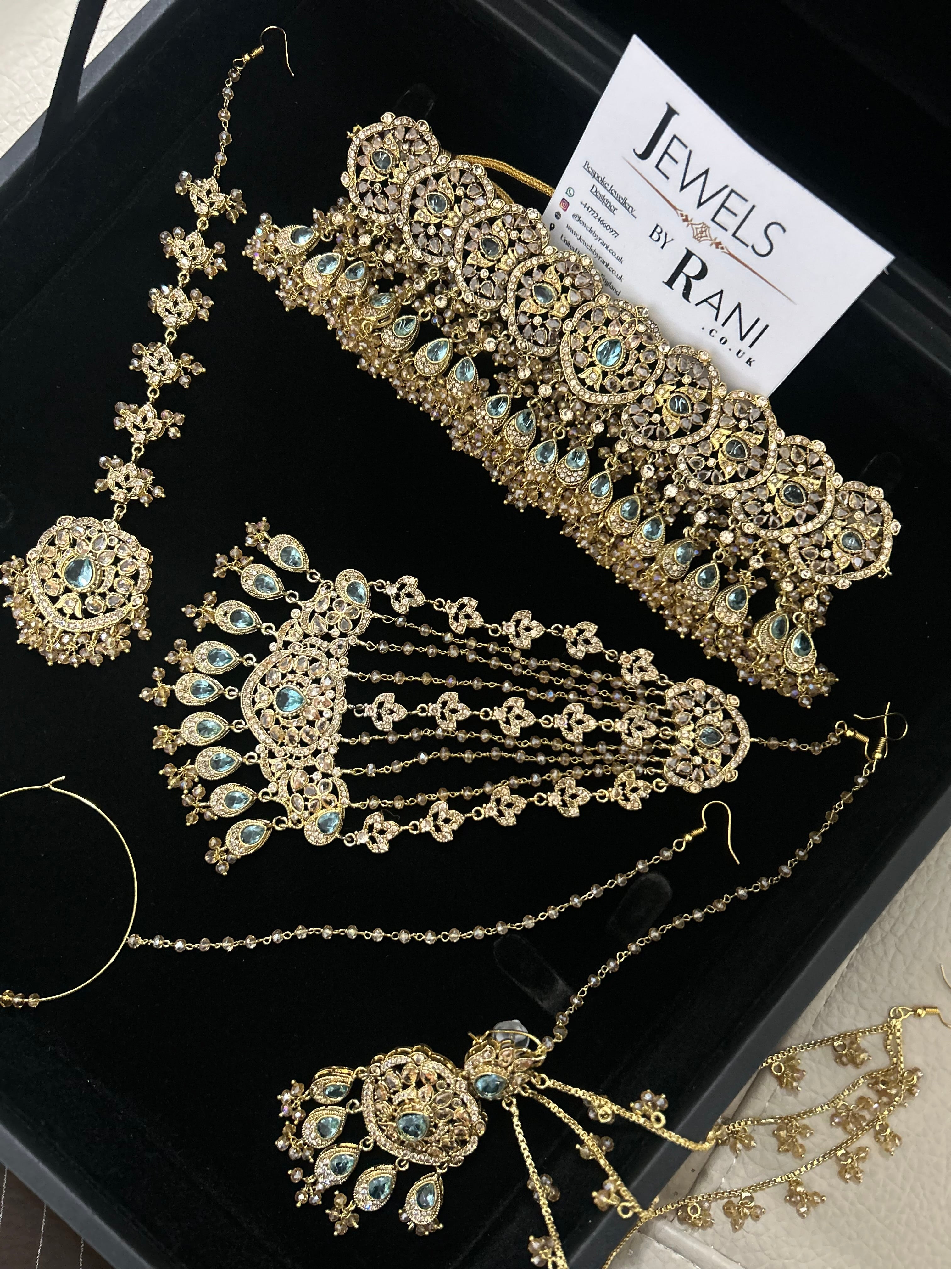 Pre Order 6 Weeks - Blue and Gold Choker Set