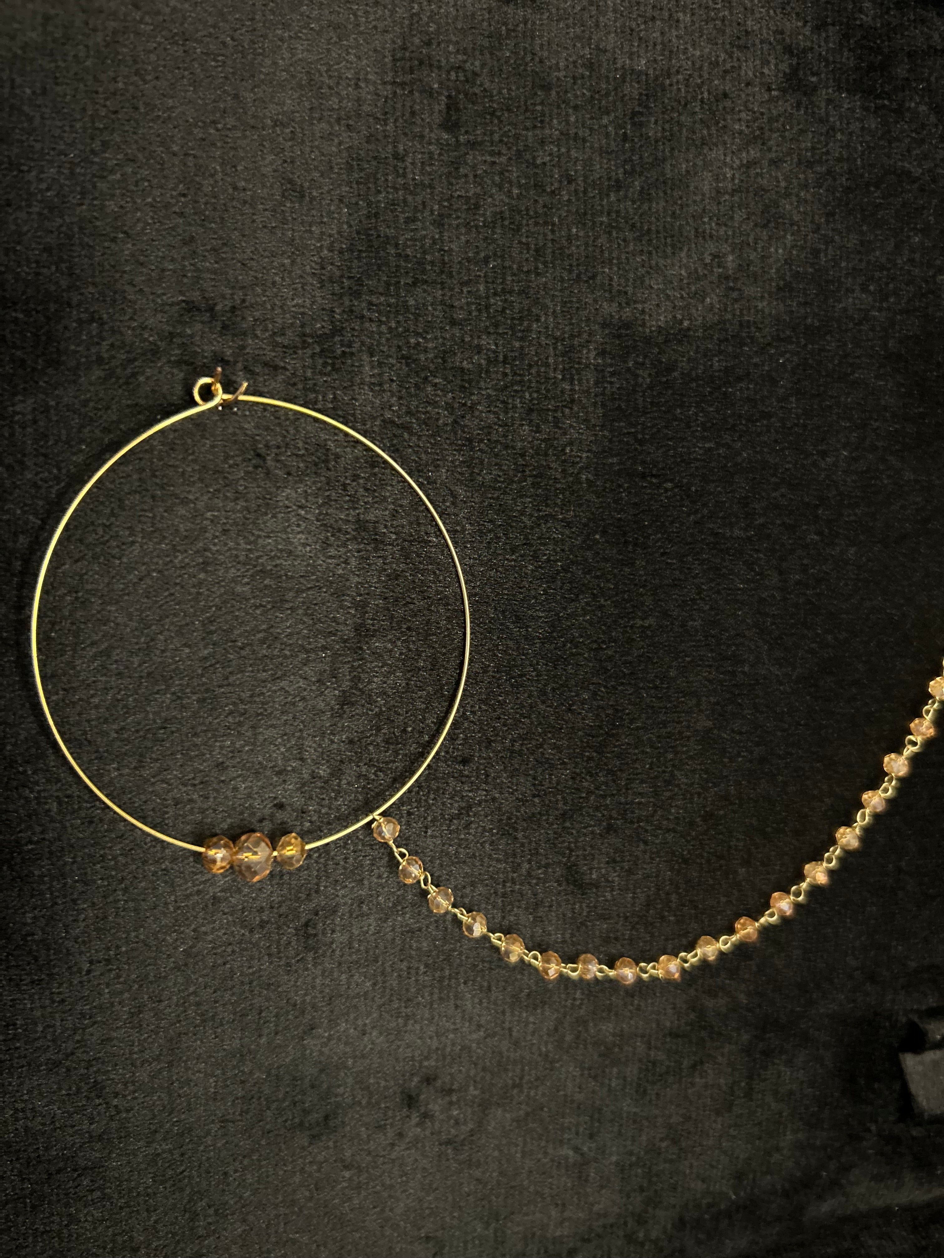 Gorgeous Gold Bridal Nose Ring Nathli Nose Hoop | Design 14