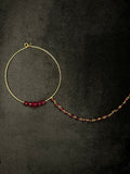 Maroon Bridal Nose Ring Nathli Nose Hoop Design 6