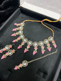 Baby Pink  Light Weight Necklace Set