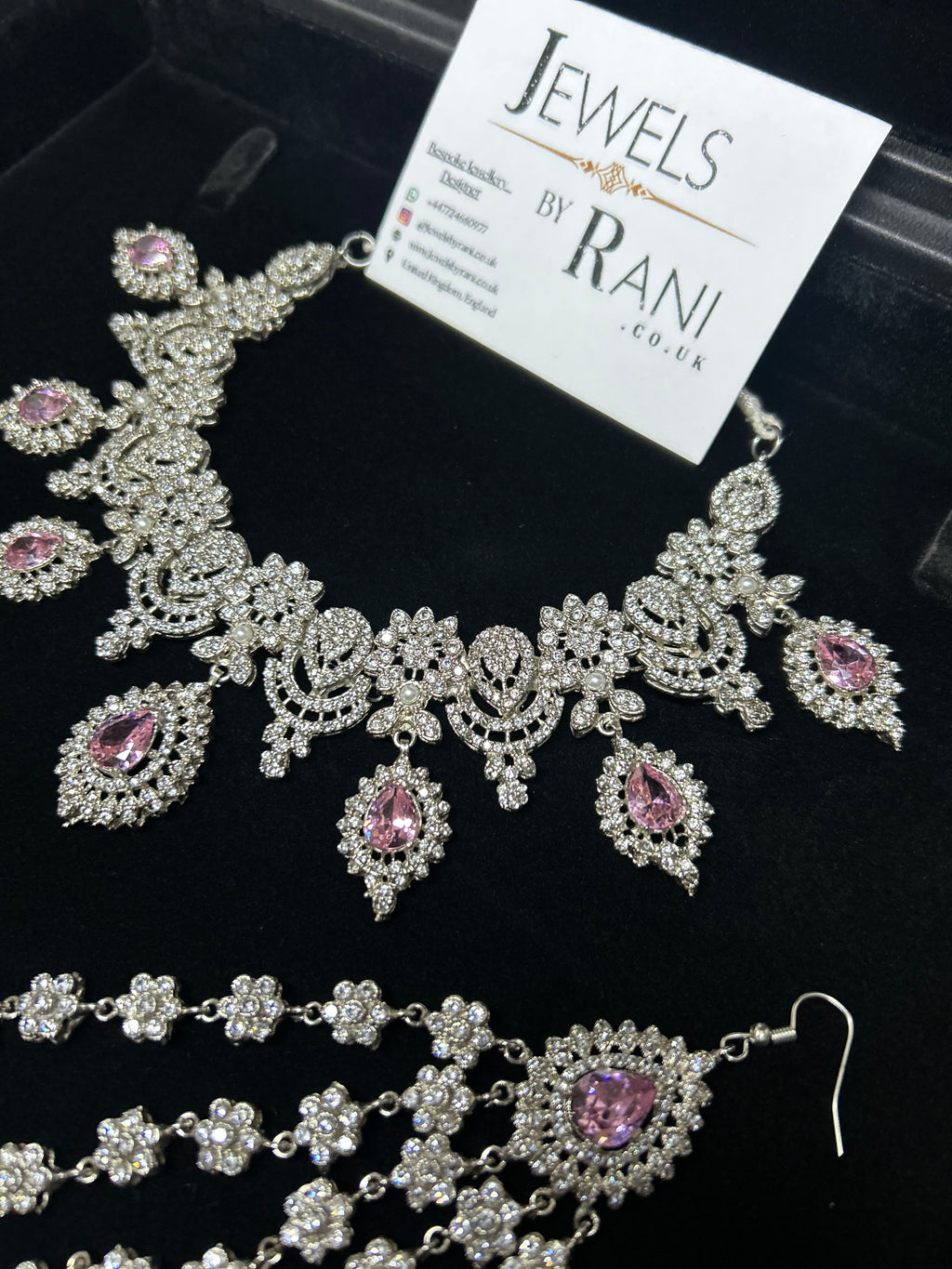 Trending, Baby Pink & Silver Statement Set Style 5207
