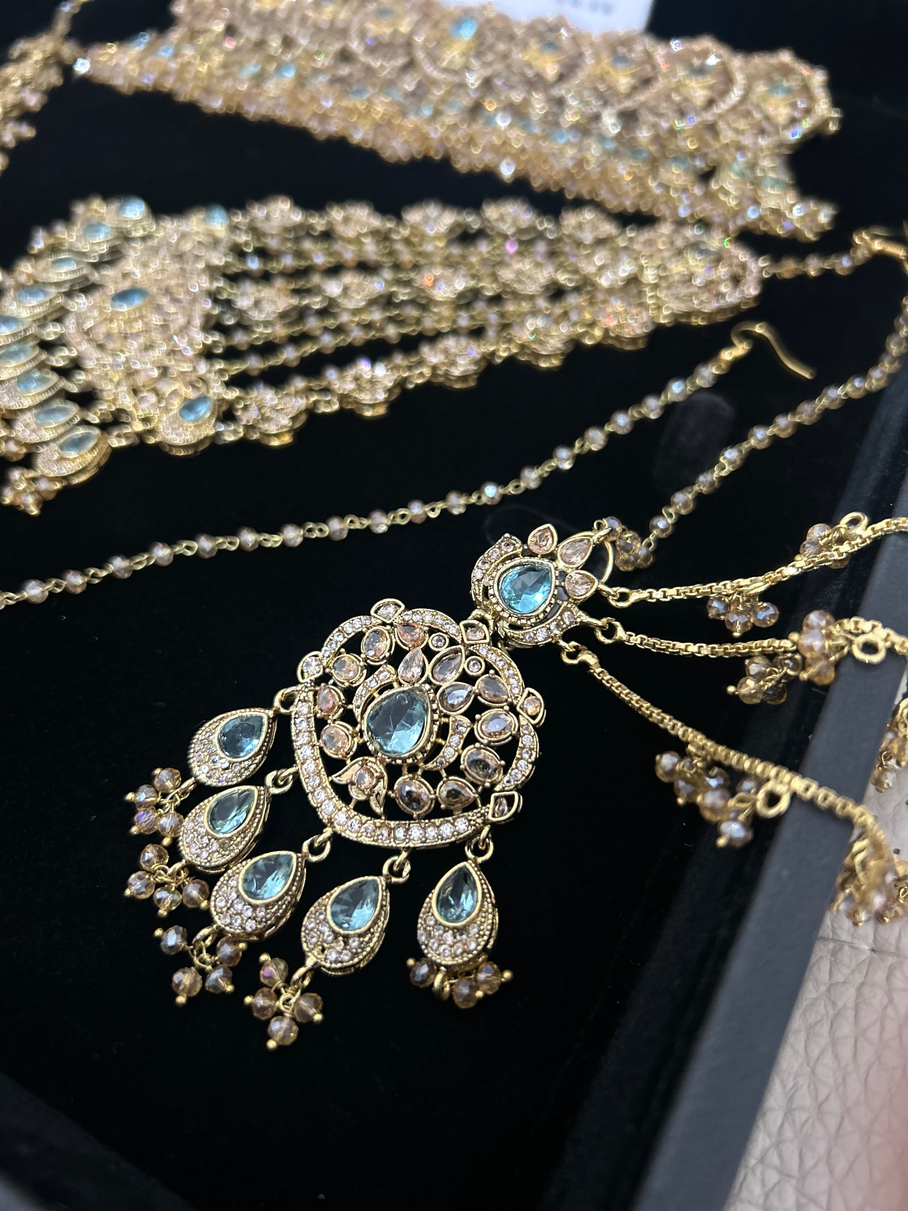 Pre Order 6 Weeks - Blue and Gold Choker Set