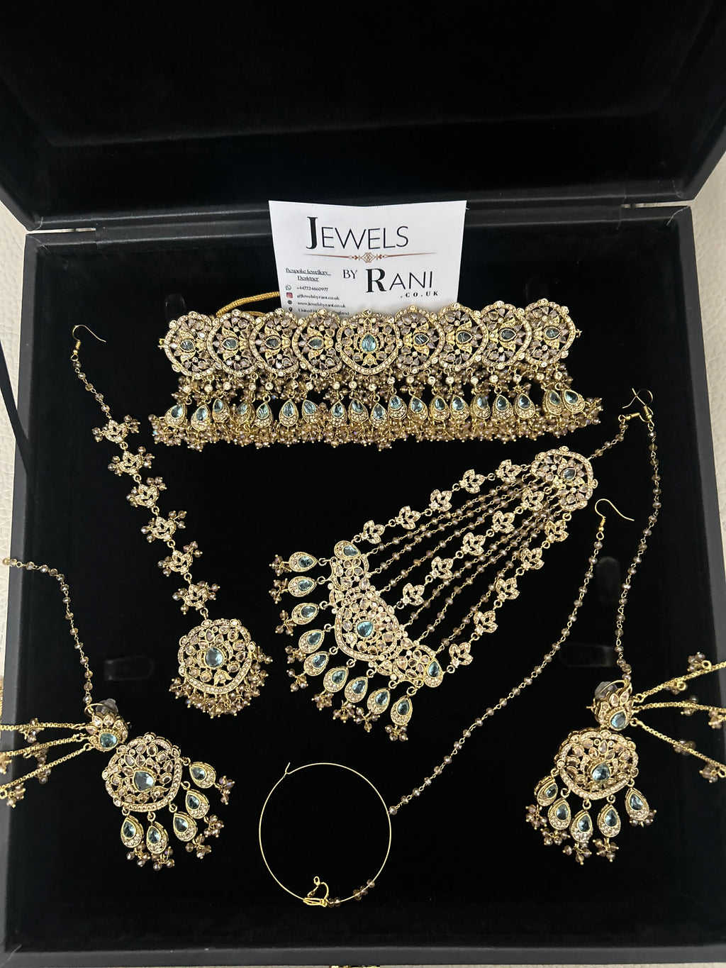 Pre Order 6 Weeks - Blue and Gold Choker Set