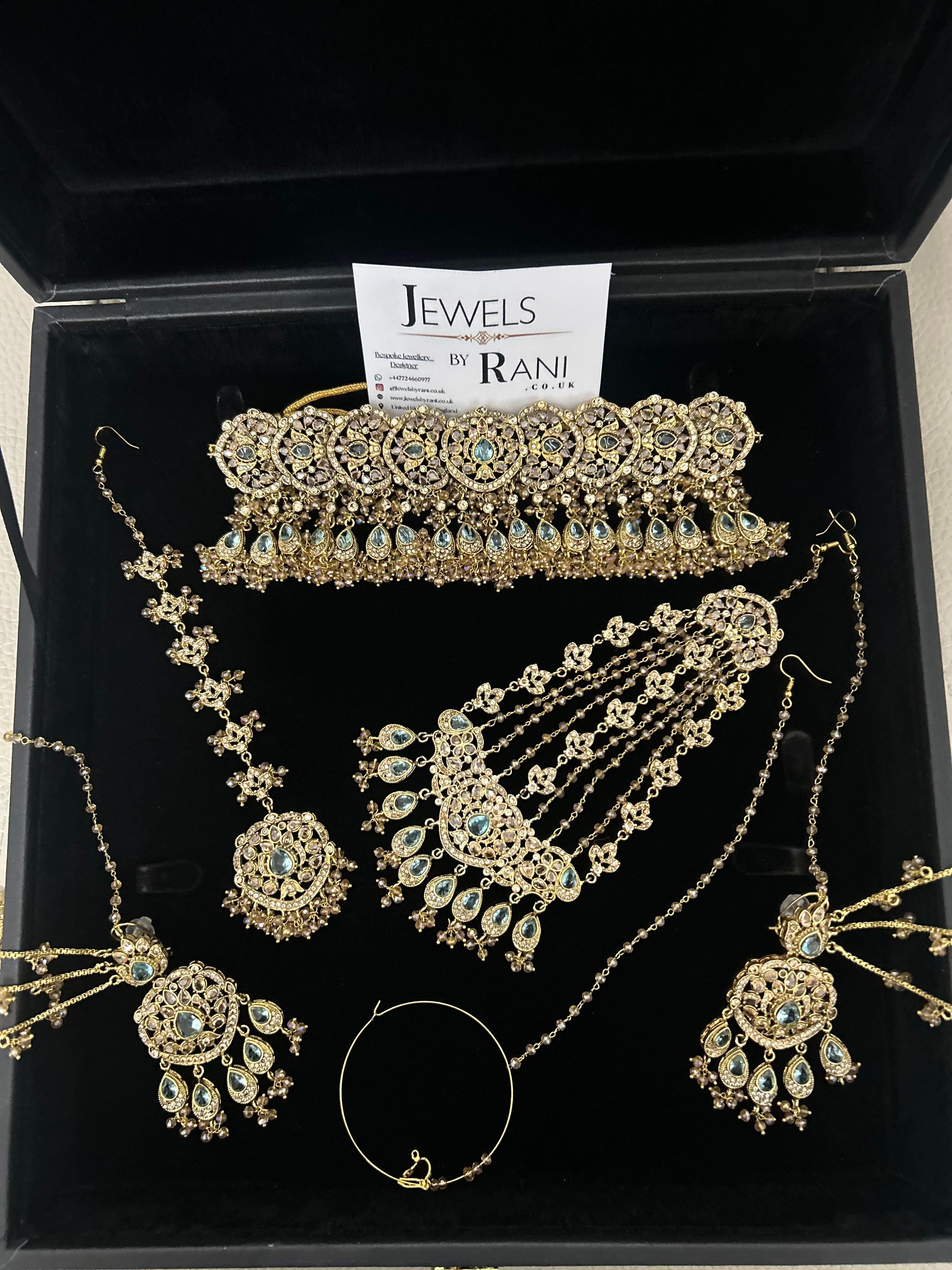 Pre Order 6 Weeks - Blue and Gold Choker Set