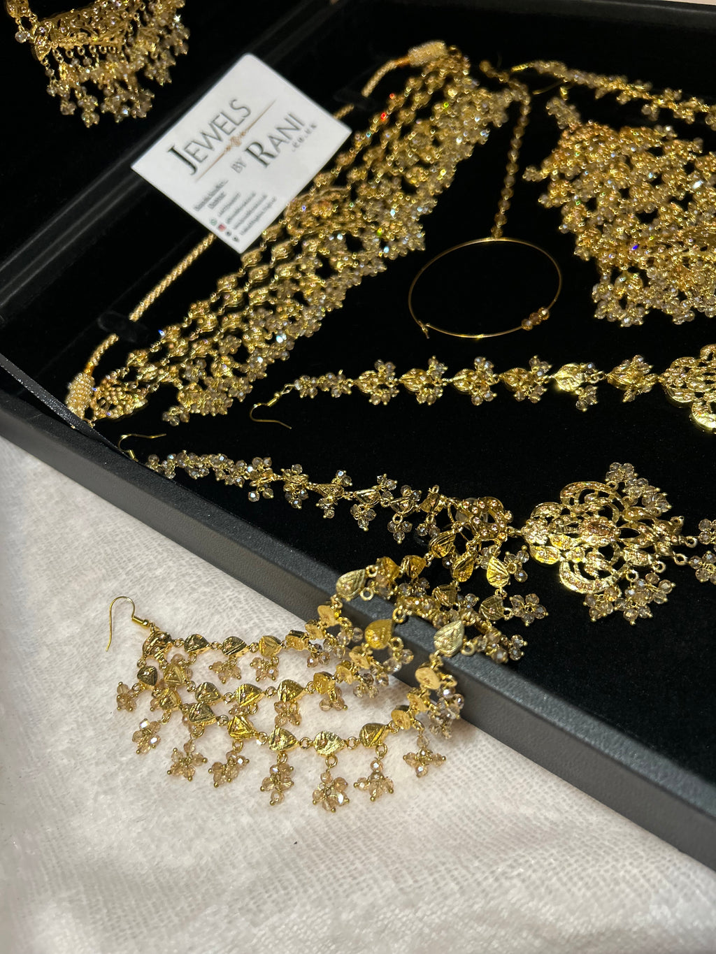 Vintage 22crt Gold Plated Gold Choker Set Mala Style 3859