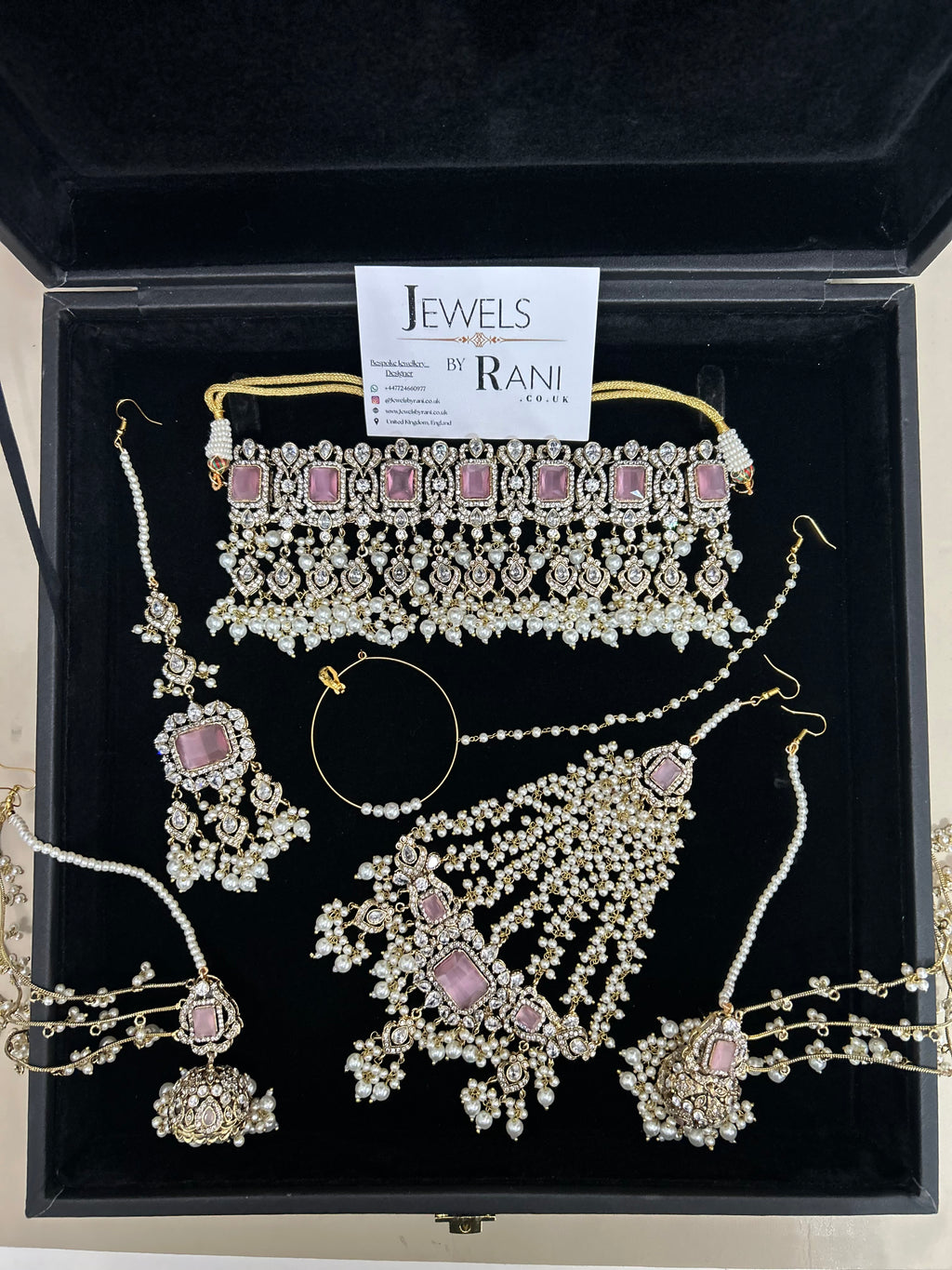 2026 Collection | Pink and White Choker Set + Saharas (Style 759)