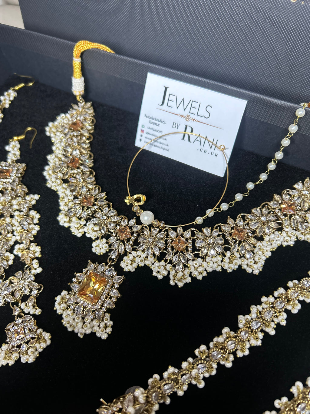 Stunning White and Gold Statement Set | Walima Set