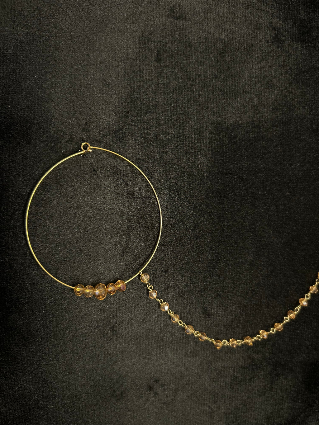Gold Bridal Nose Ring Nathli Nose Hoop | Design 12