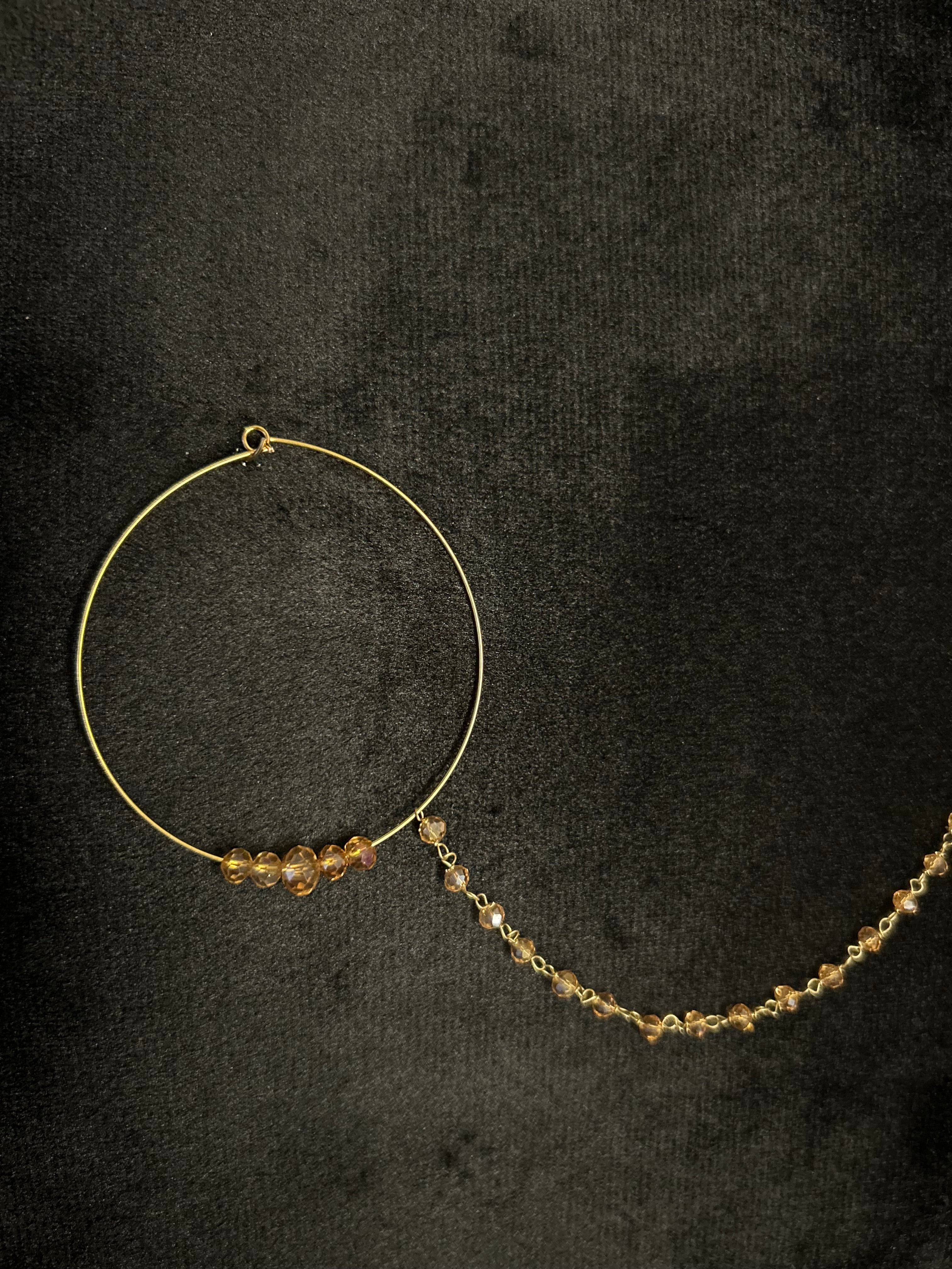 Gold Bridal Nose Ring Nathli Nose Hoop | Design 12