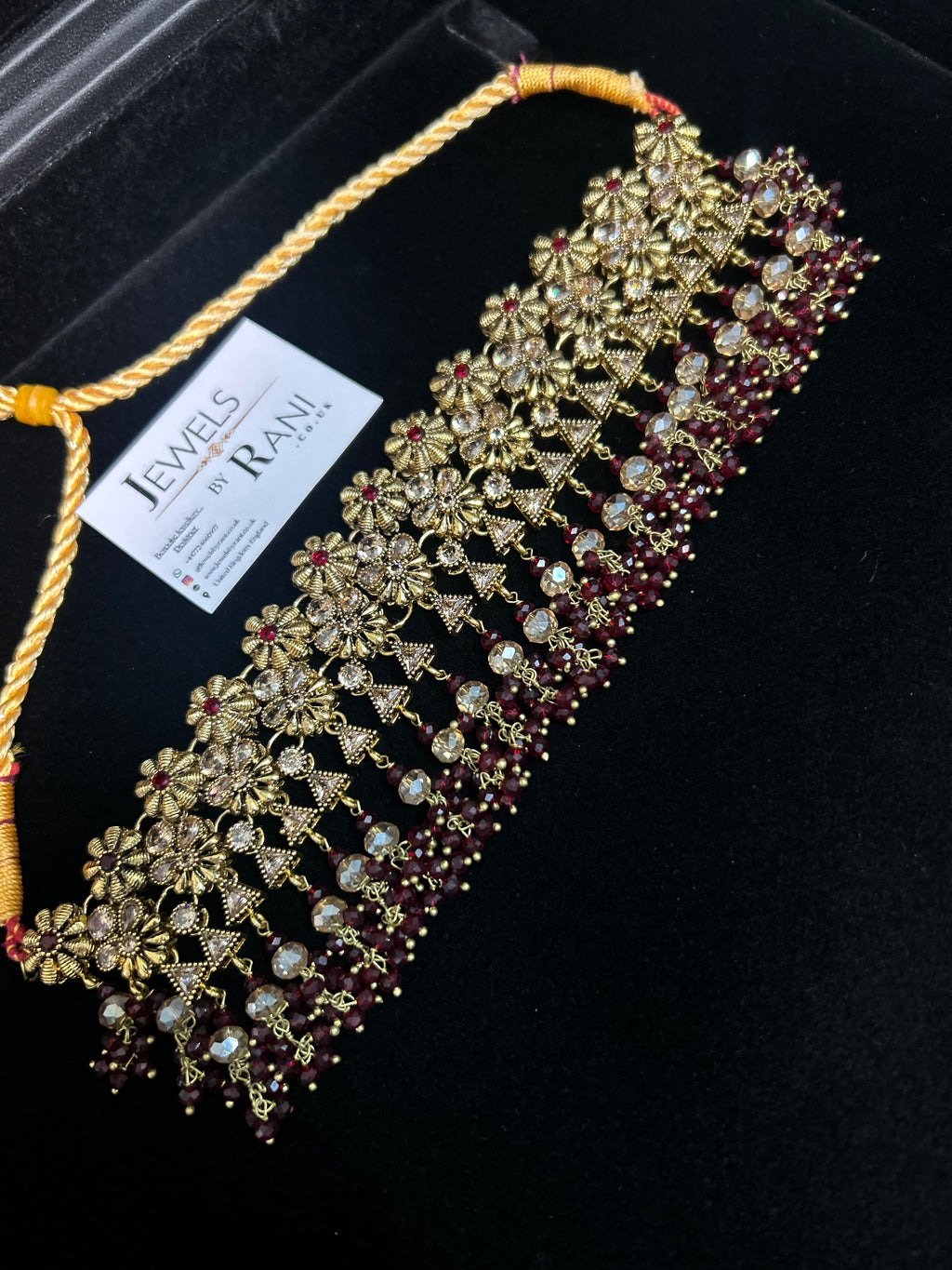 Bridal Maroon Choker ONLY