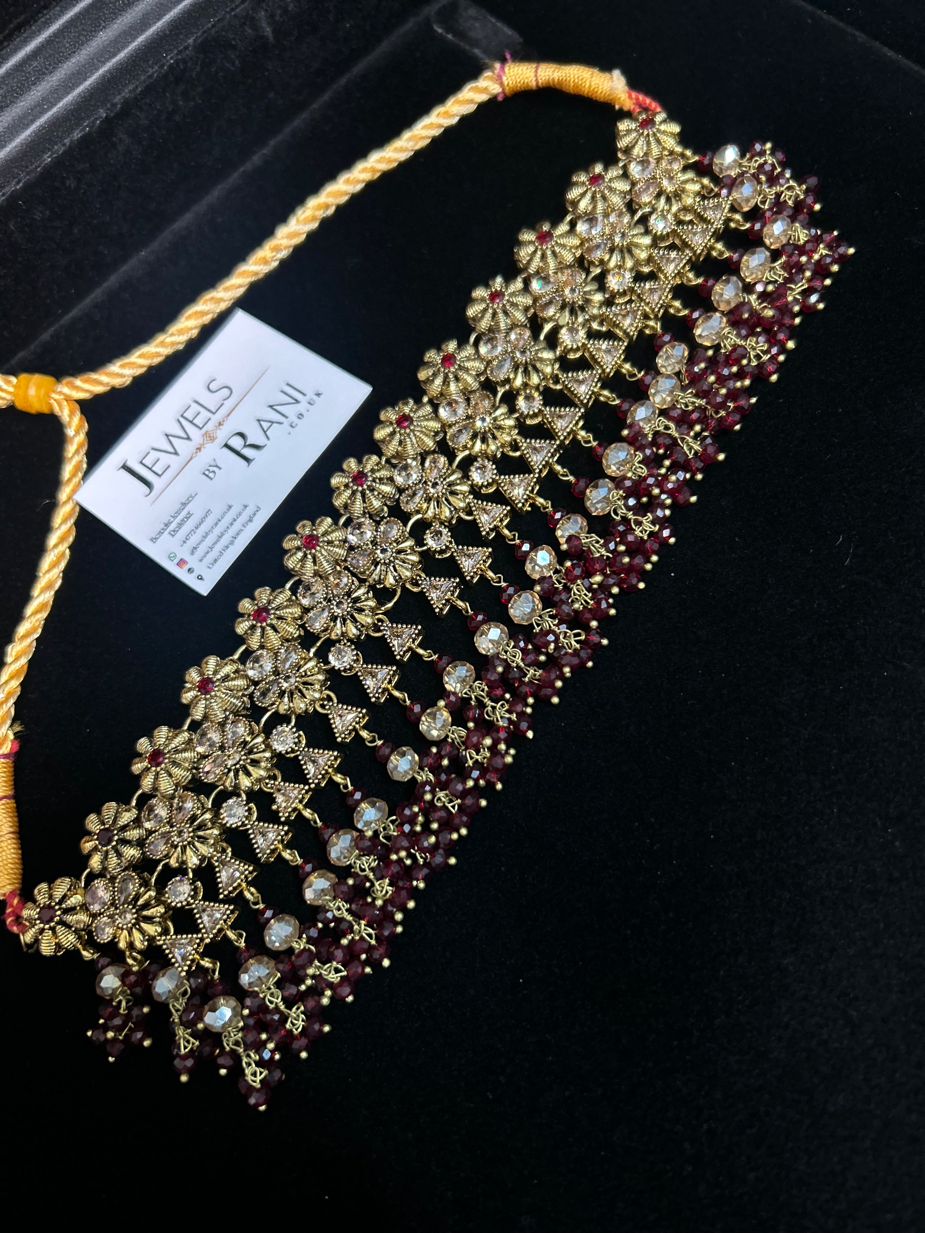 Bridal Maroon Choker ONLY